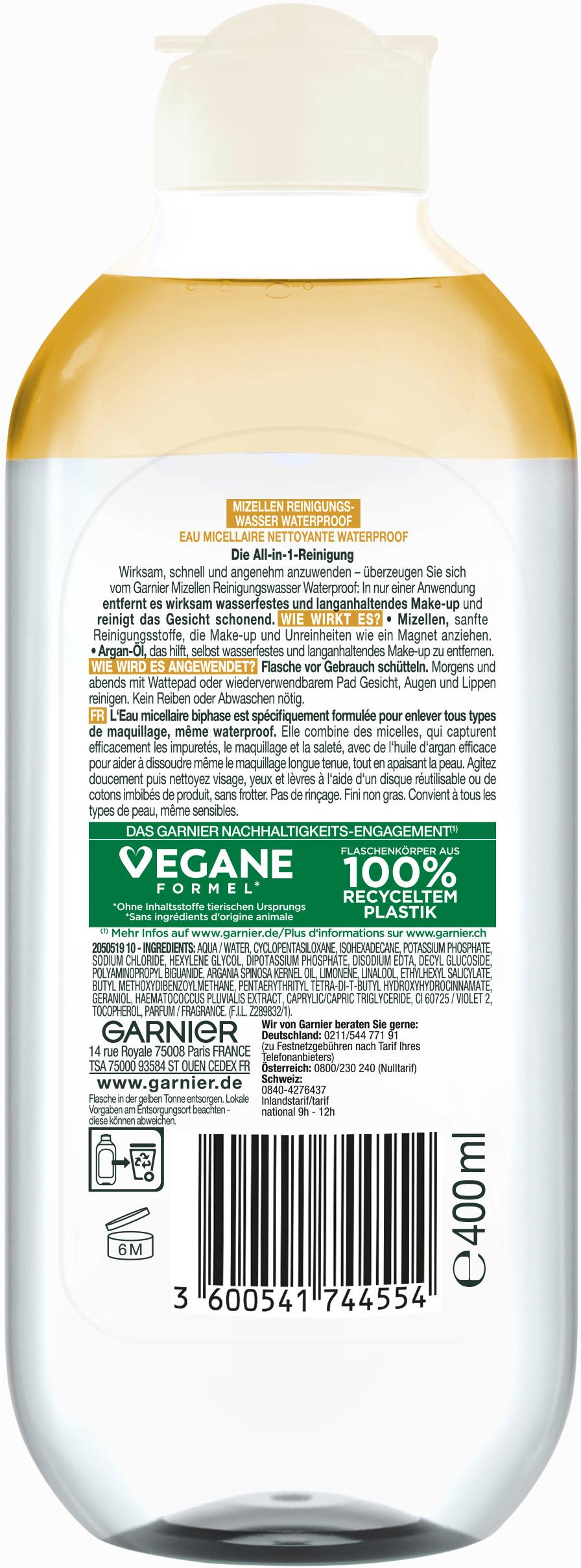 Produktbild Garnier Skin Active Mizellen Reinigungswasser All-in-1 waterproof 2 von 14