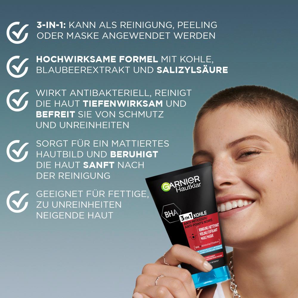 Produktbild Garnier Hautklar 3in1 Anti Mitesser für fettige, zu Mitessern neigenden Haut 9 von 15