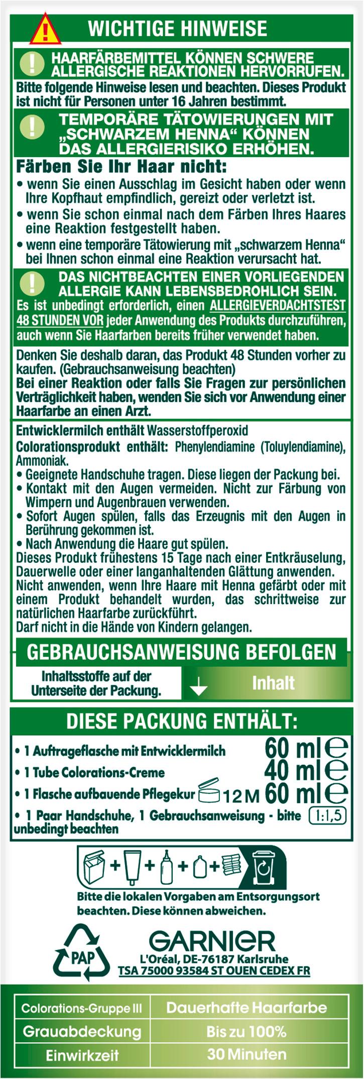Produktbild Garnier Nutrisse Ultra Creme Dauerhafte Pflege-Haarfarbe 6 von 10