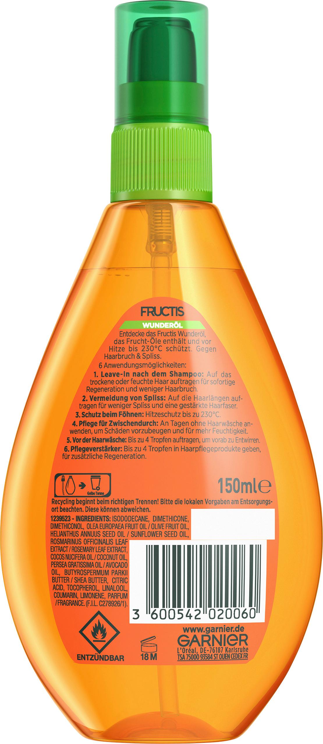 Produktbild Garnier Fructis Schaden Löscher Wunder-Öl Hitzeschutz 2 von 2