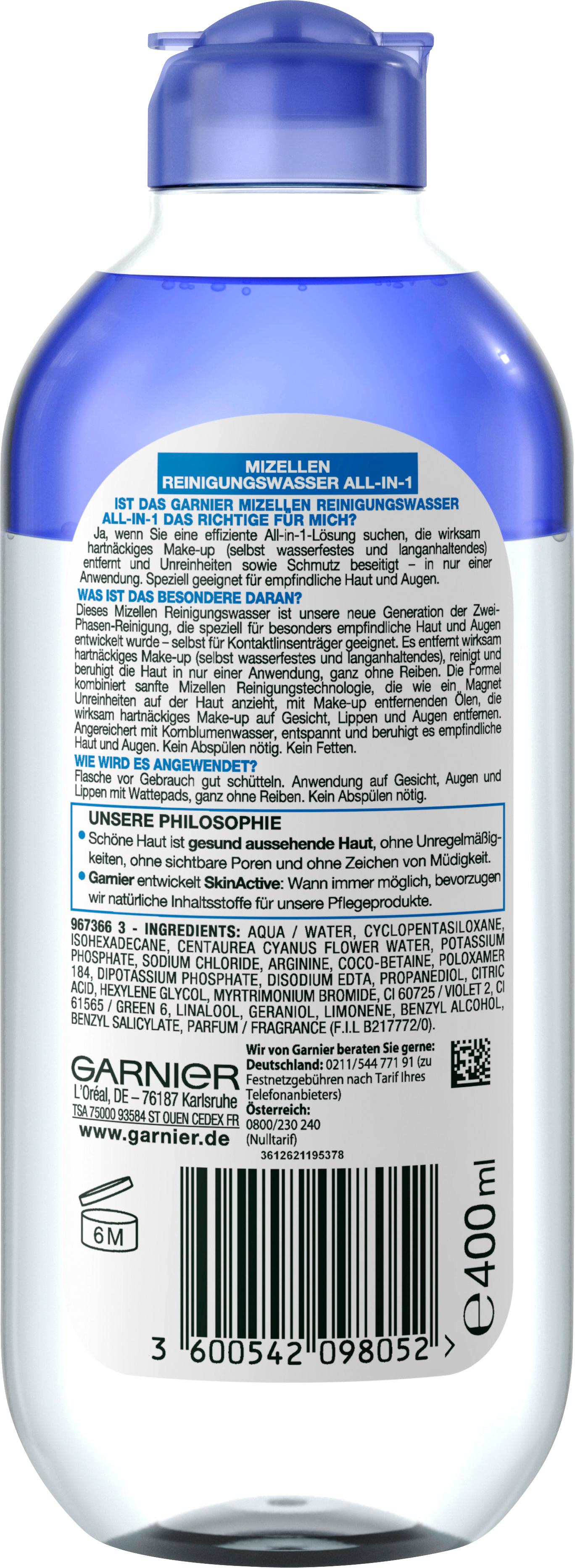 Produktbild Garnier Skin Active Mizellen Reinigungswasser All-in-1 für empfindliche Haut 2 von 7