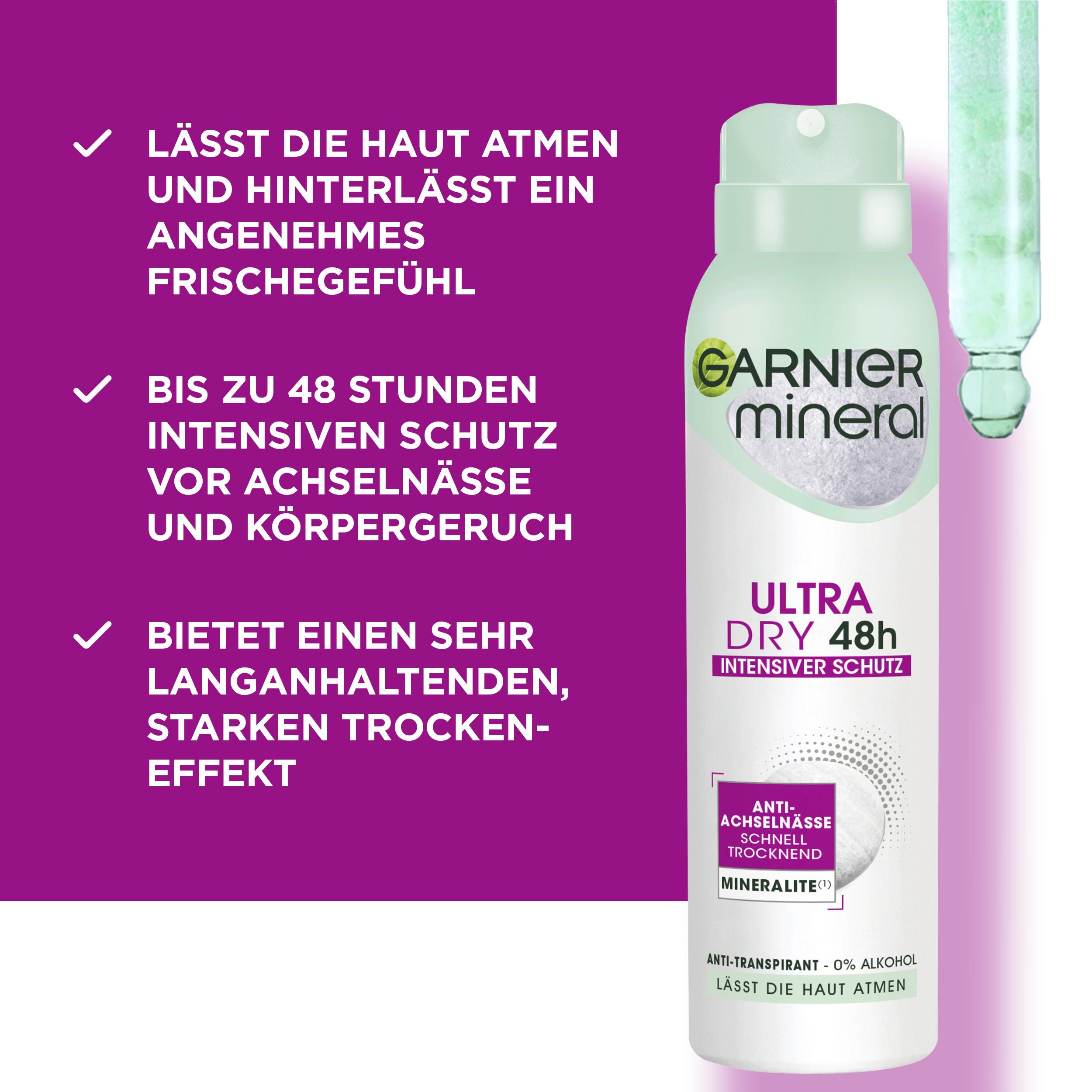 Produktbild Garnier Mineral Deospray Ultra Dry - 48h 3 von 8