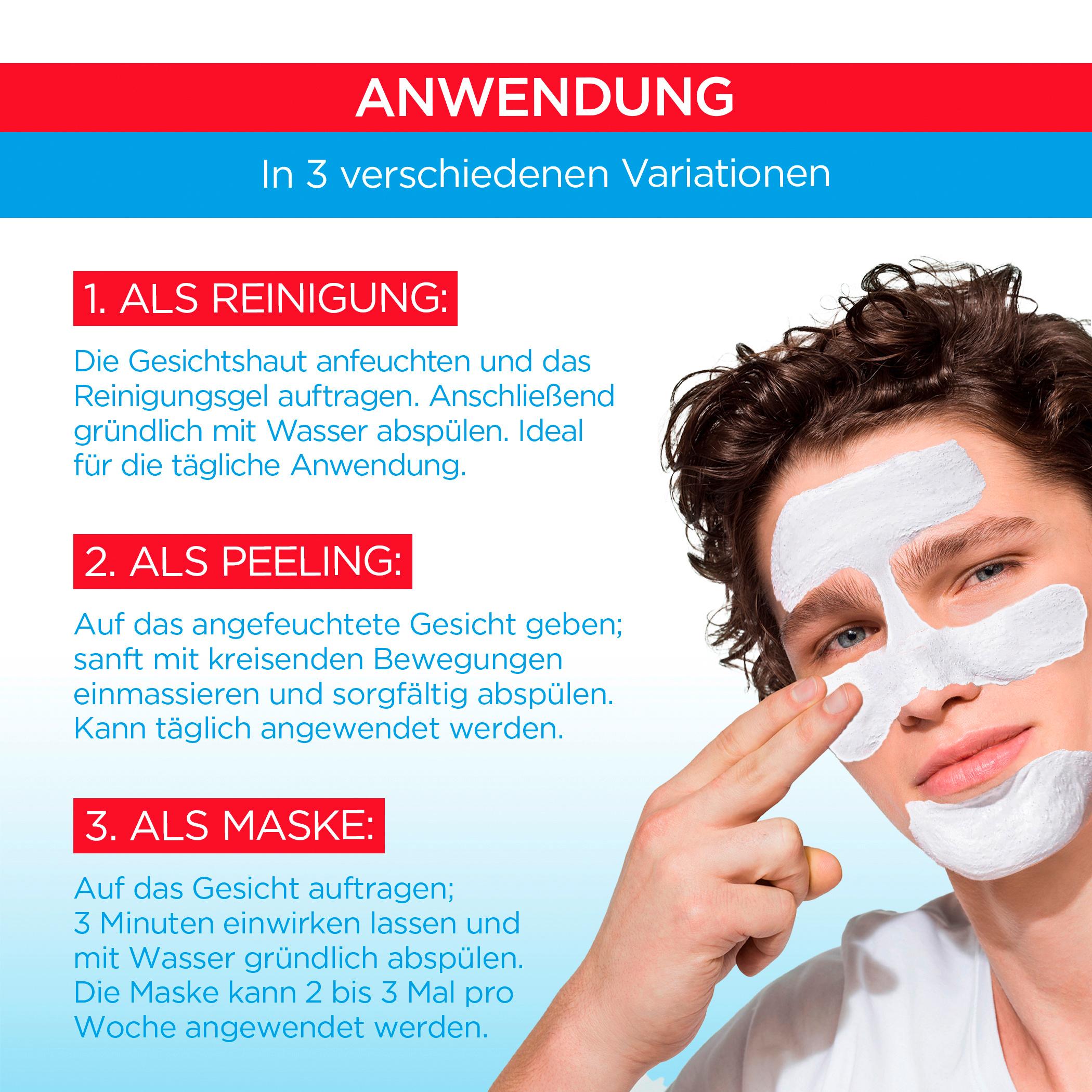 Produktbild Garnier Hautklar 3in1 Reinigung+Peeling+Maske - Effiktive Pflege für unreine und fettige Haut für ein klares Hautbild 9 von 11