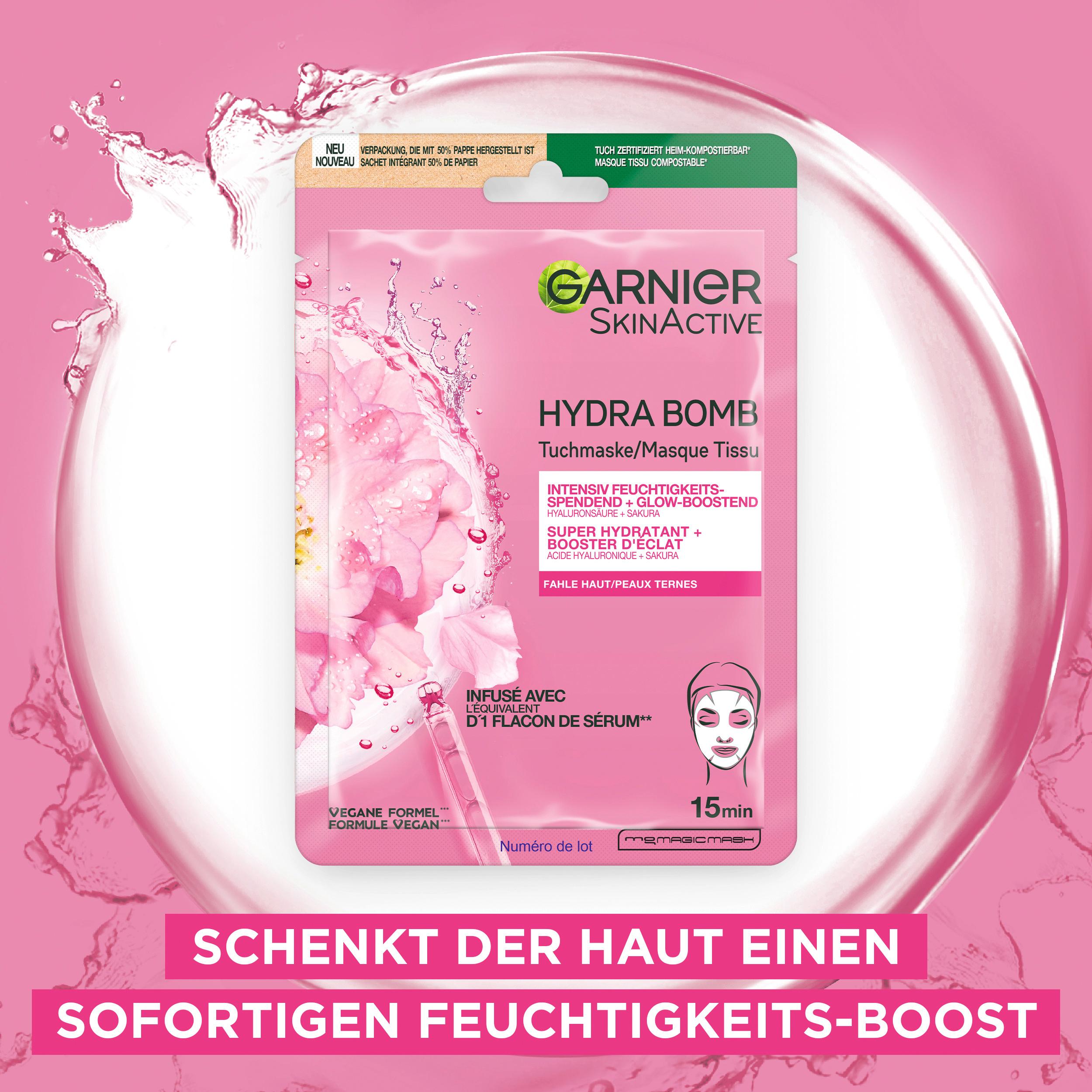 Produktbild GARNIER Skin Active Hydra Bomb Tuchmaske Sakura 4 von 9