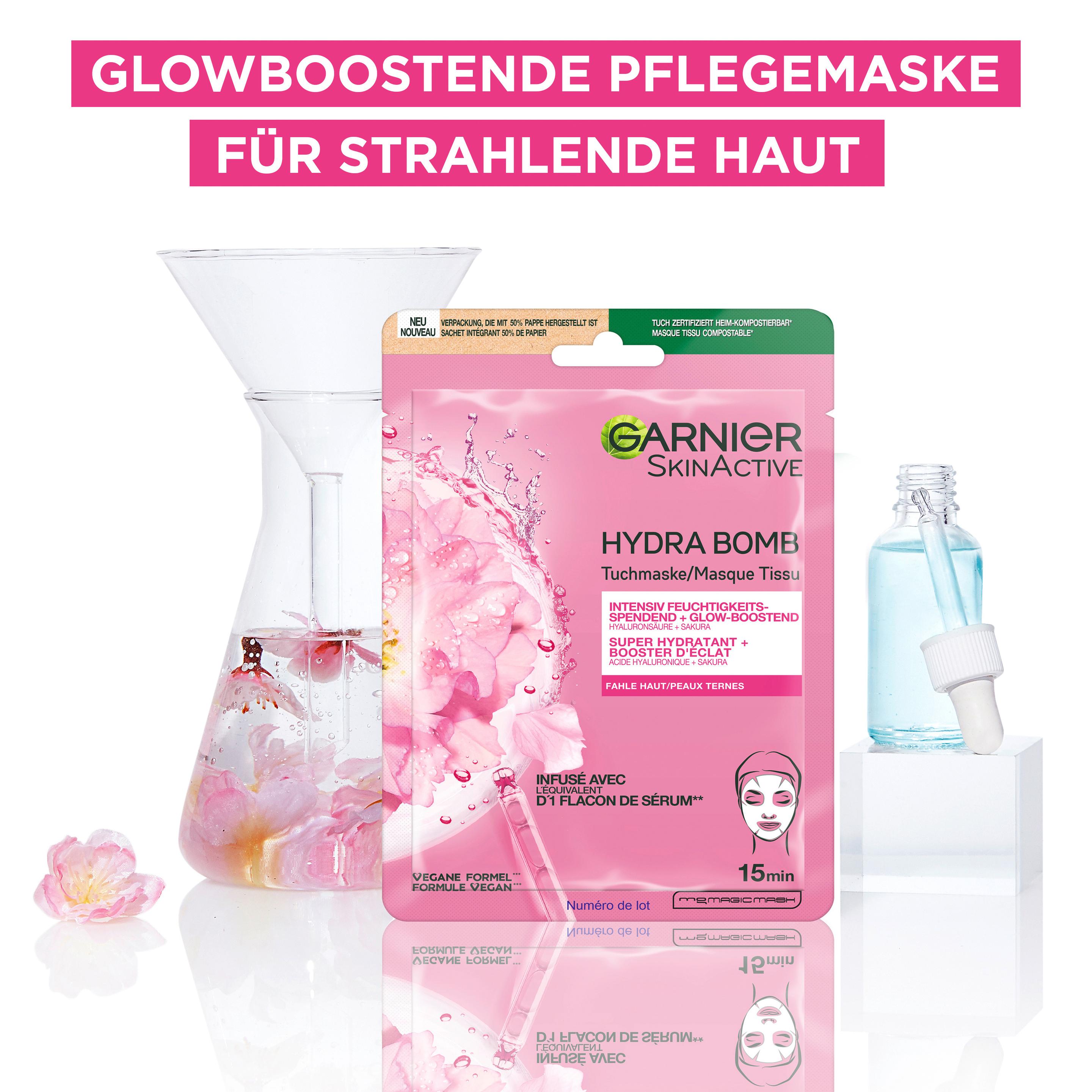 Produktbild GARNIER Skin Active Hydra Bomb Tuchmaske Sakura 7 von 9