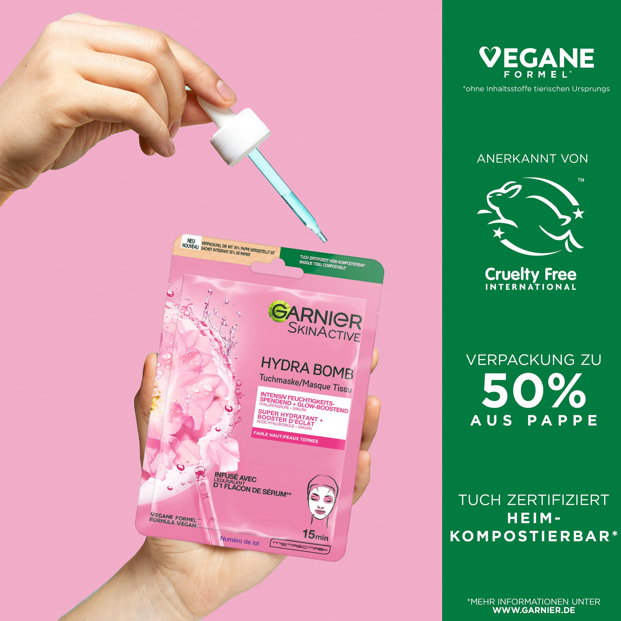 Produktbild GARNIER Skin Active Hydra Bomb Tuchmaske Sakura 3 von 9