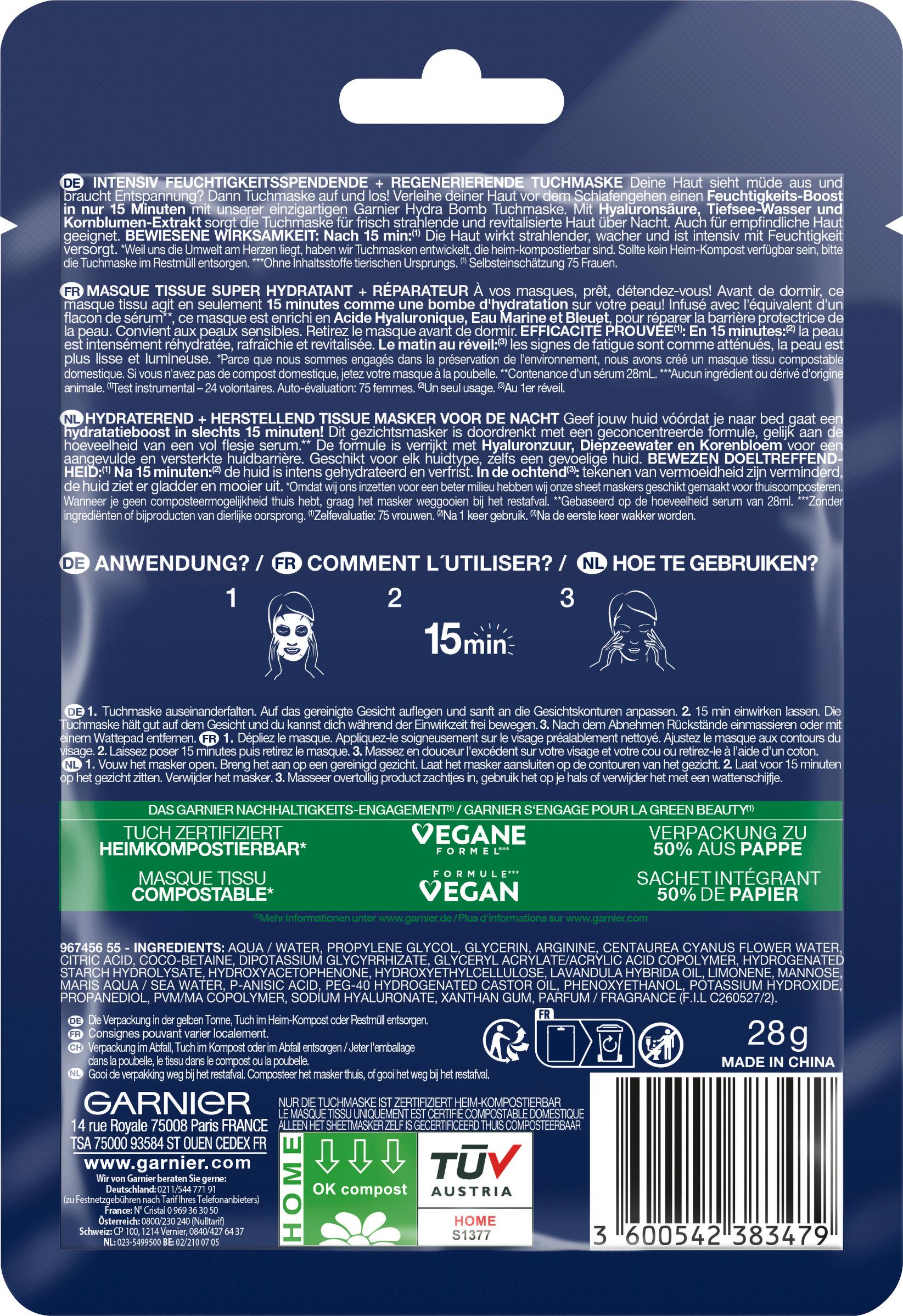 Produktbild Garnier Tuchmaske Nacht Hydra Bomb 2 von 2