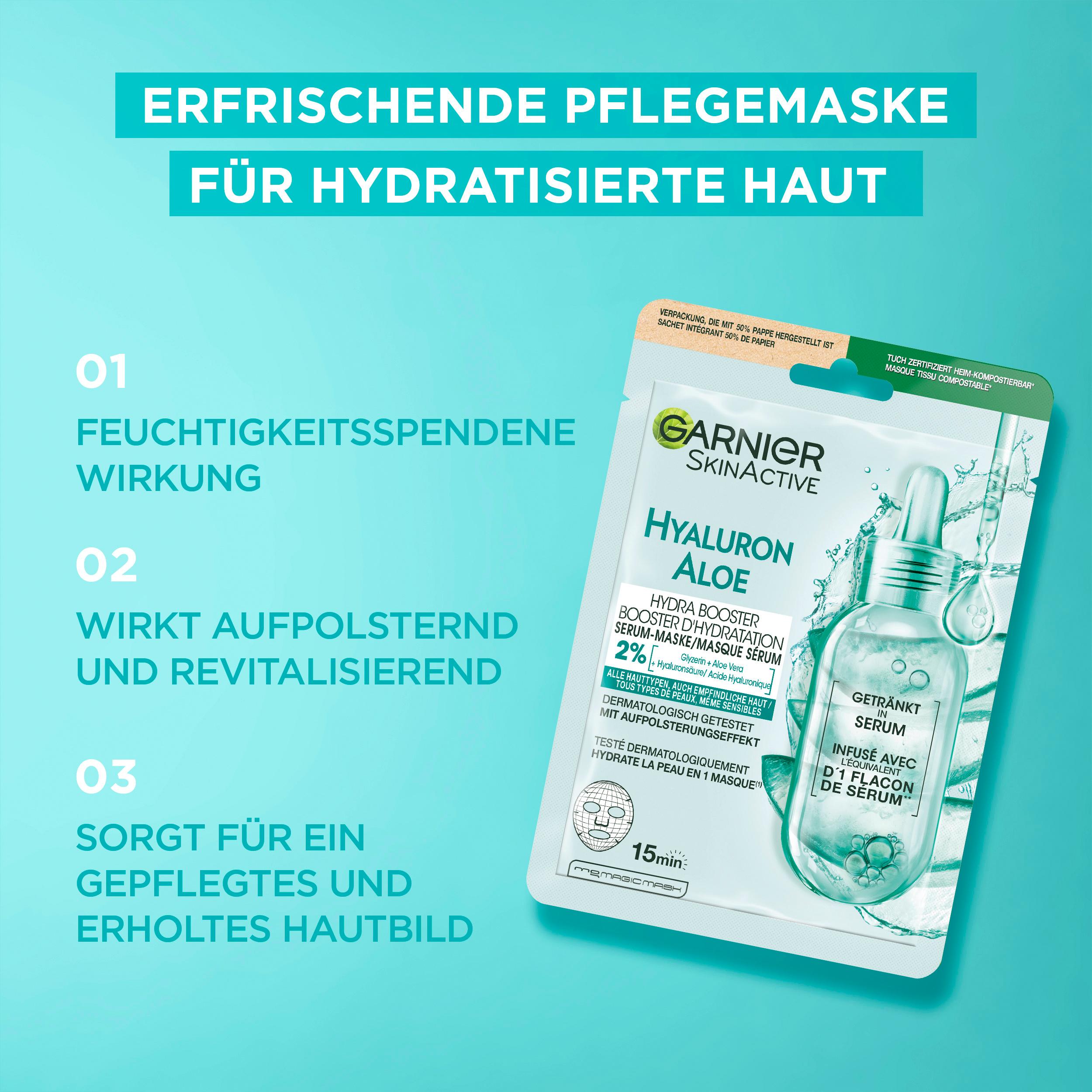 Produktbild Garnier Skin Active Tuchmaske Hyaluron Aloe 7 von 11