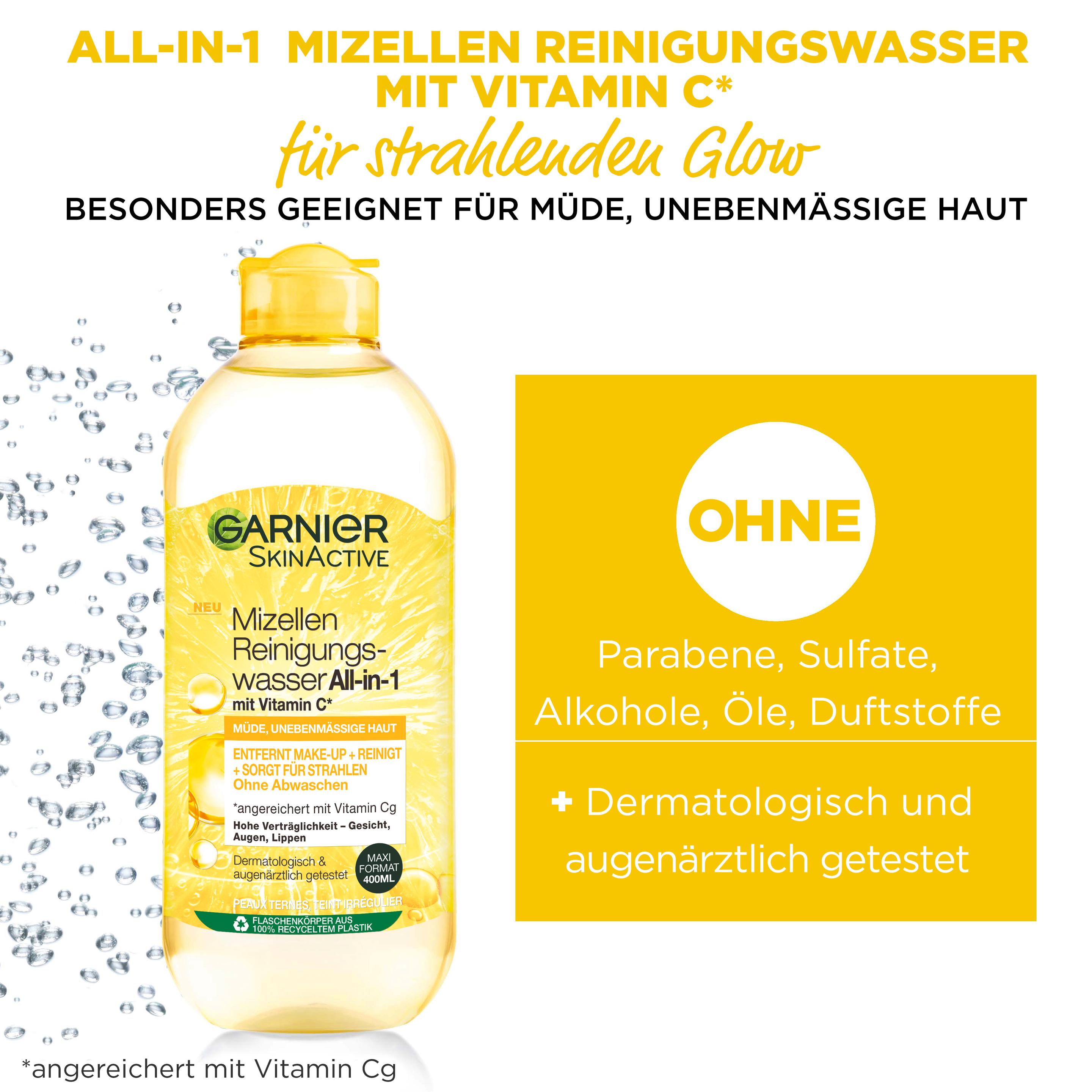 Produktbild Garnier Skin Active Mizellen Reinigungswasser Vitamin C für müde Haut 14 von 23