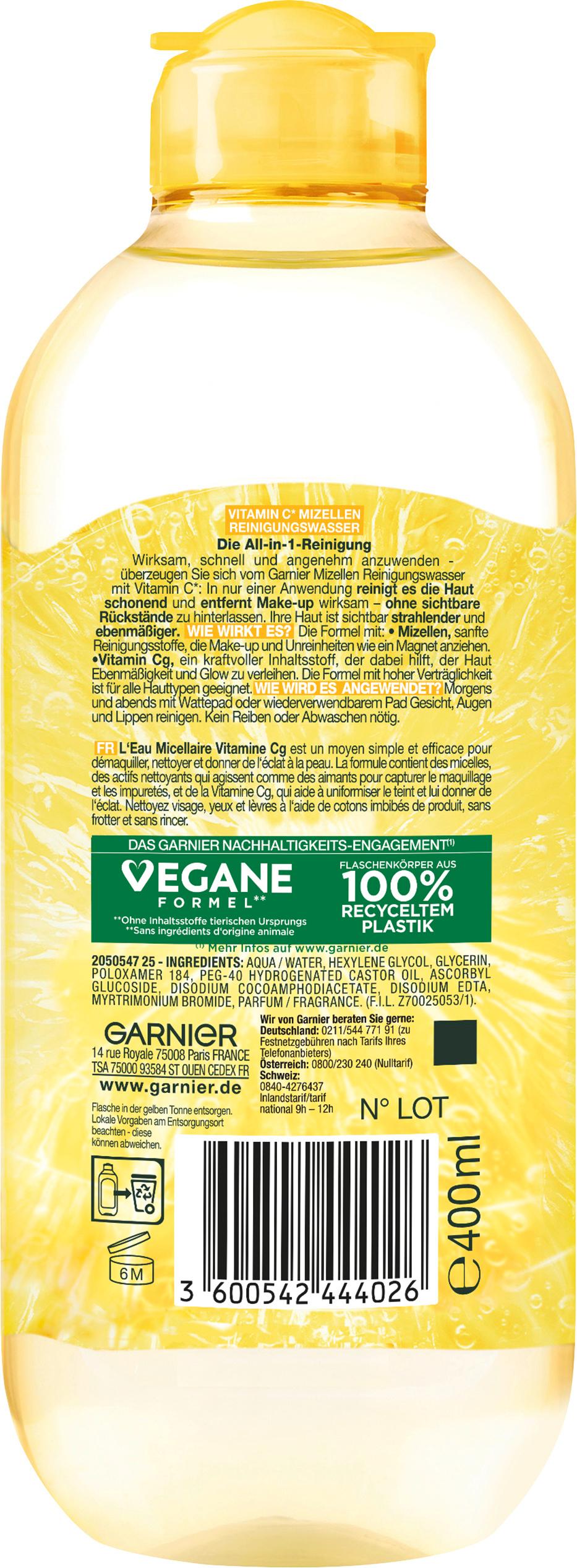 Produktbild Garnier Skin Active Mizellen Reinigungswasser Vitamin C für müde Haut 2 von 23