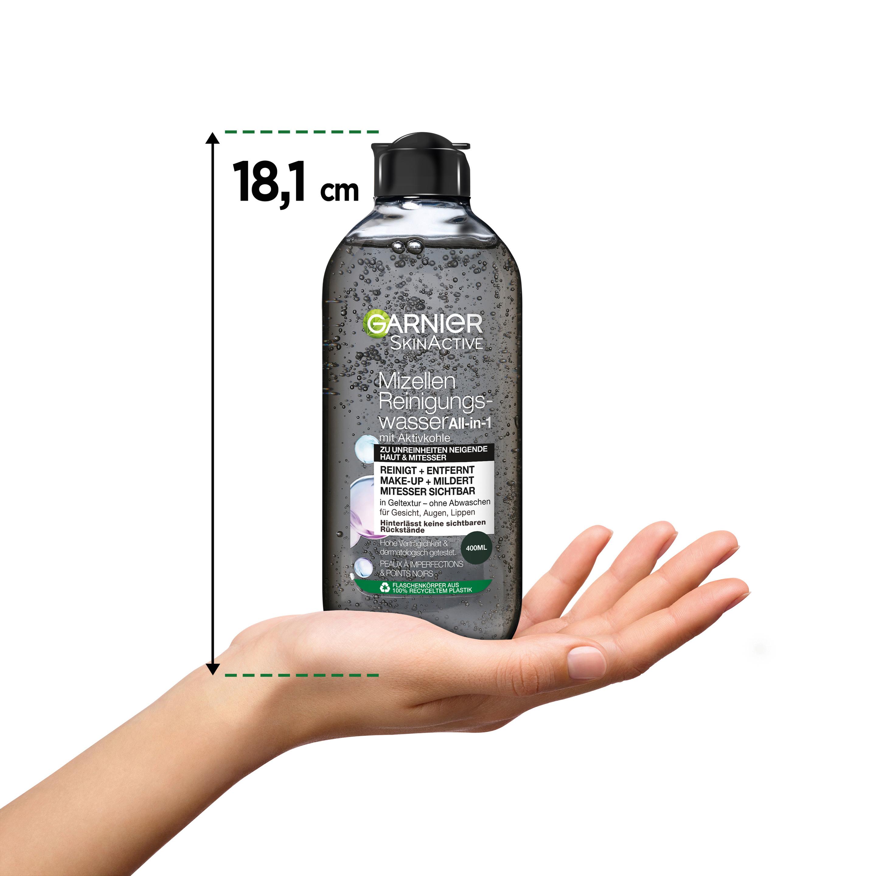 Produktbild Garnier Skin Active Hautklar Mizellen Jelly Reinigungswasser mit Aktivkohle und Salicylsäure 5 von 9