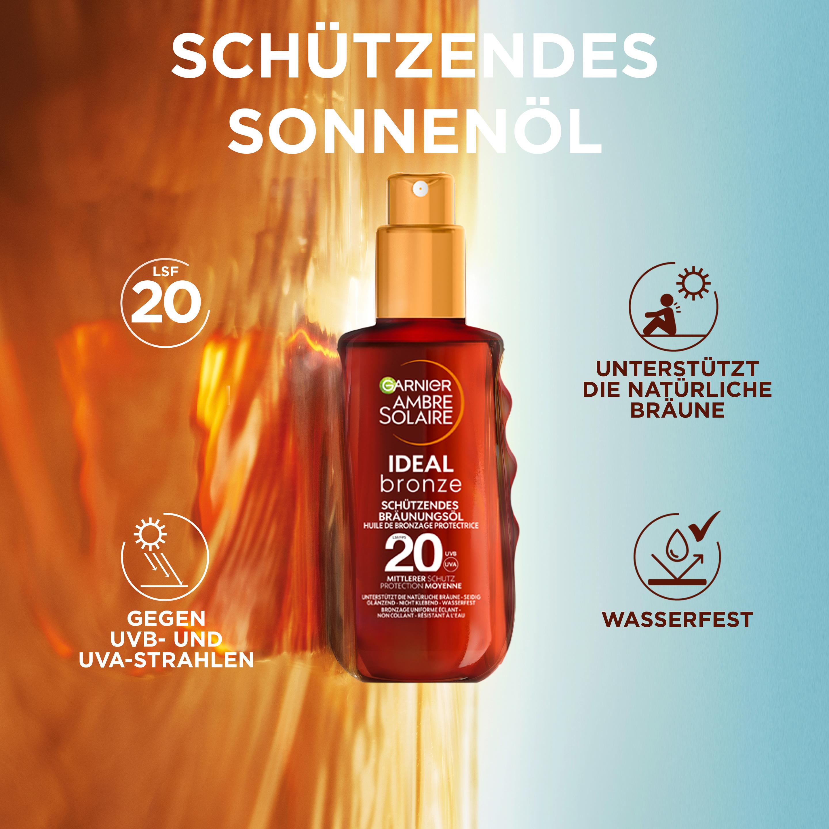 Produktbild Garnier Ambre Solaire Bräunungs-Öl Ideal SPF20 4 von 9