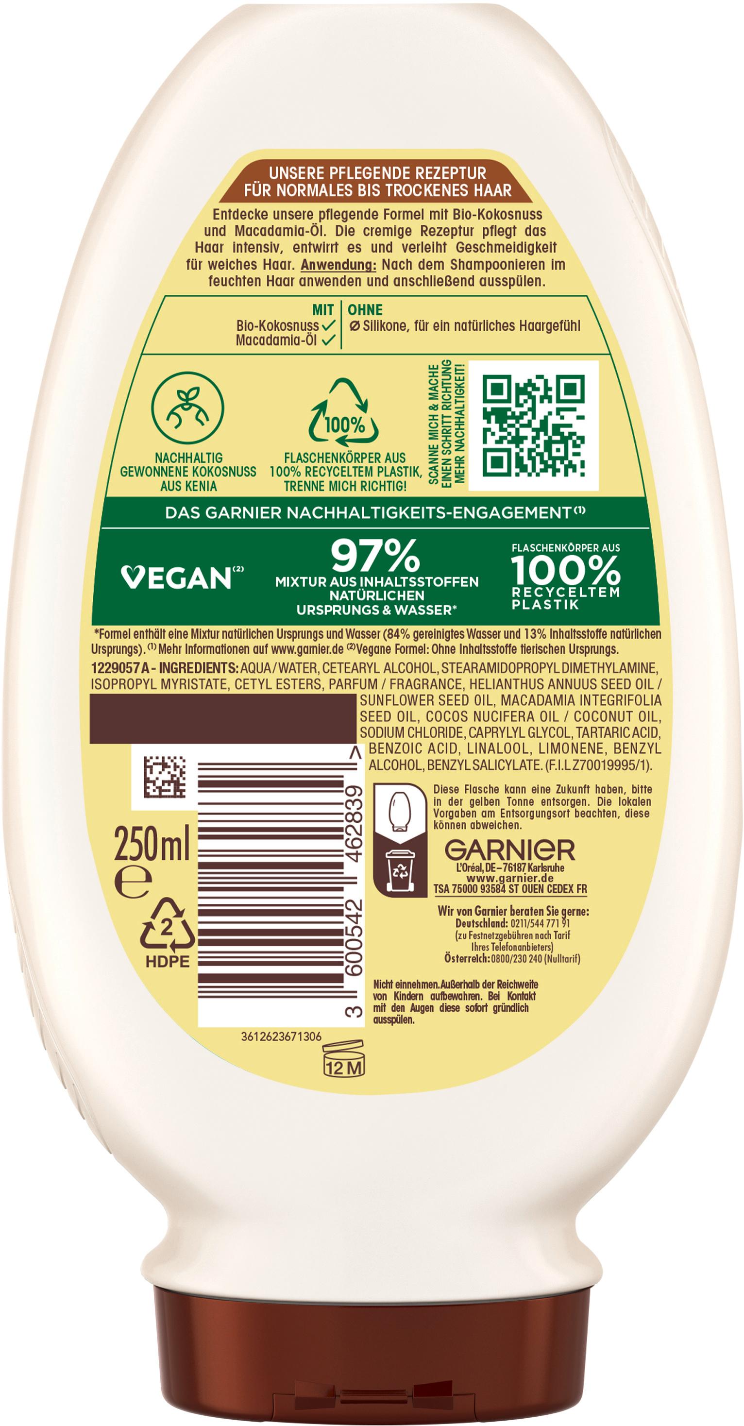 Produktbild Garnier Wahre Schätze Spülung Kokosmilch&Macadamia 2 von 6