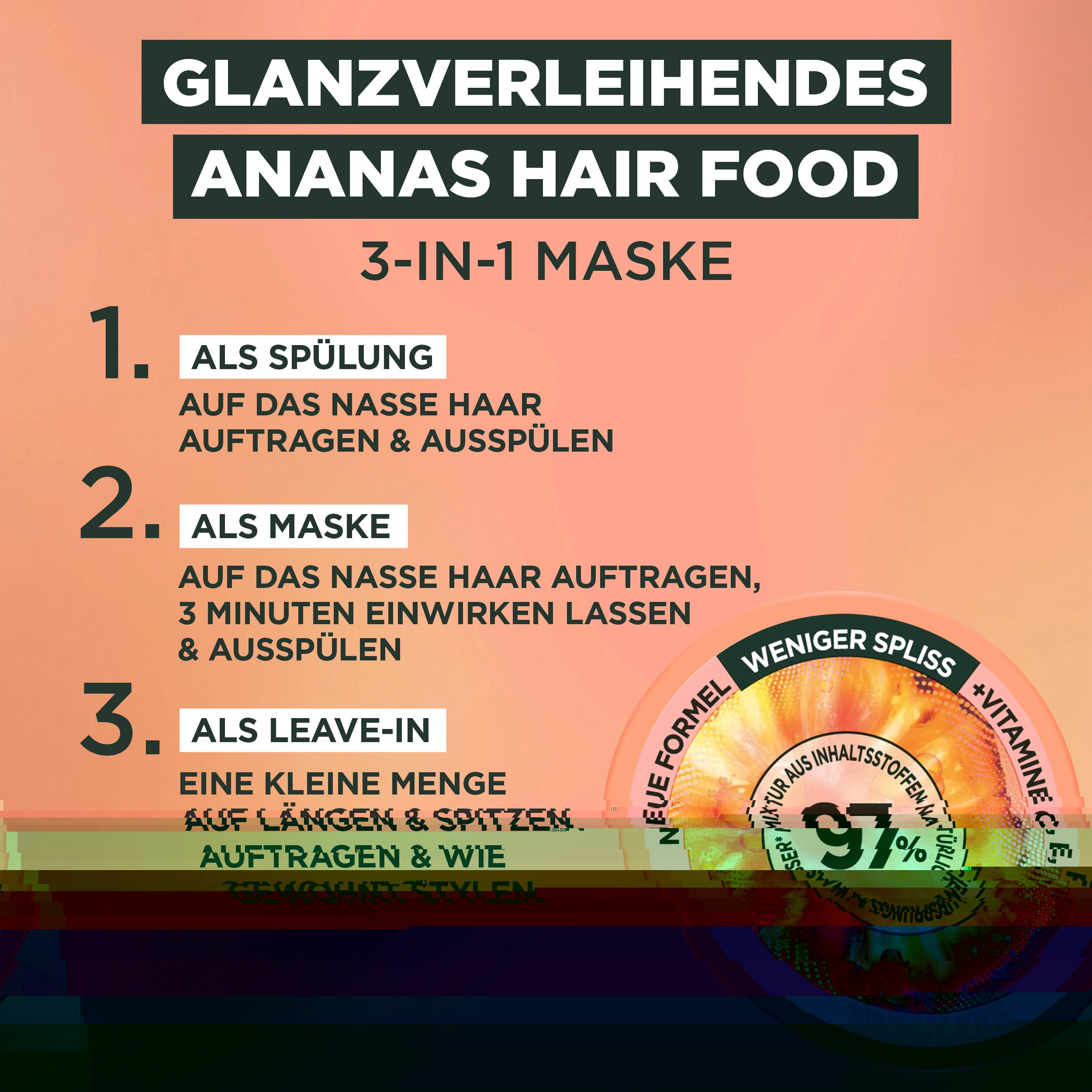 Produktbild Garnier Fructis Maske Hairfood Ananas 6 von 8