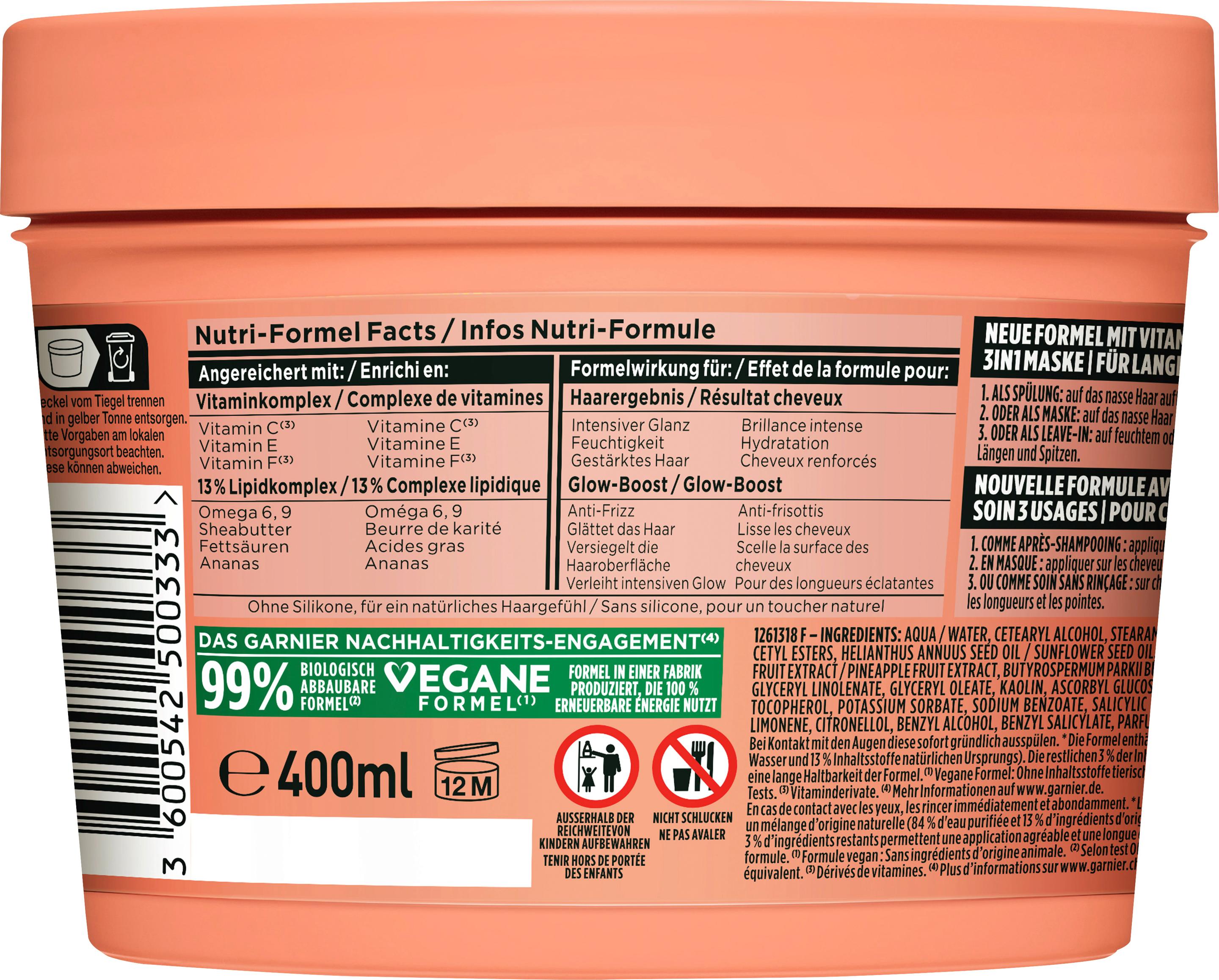 Produktbild Garnier Fructis Maske Hairfood Ananas 2 von 8