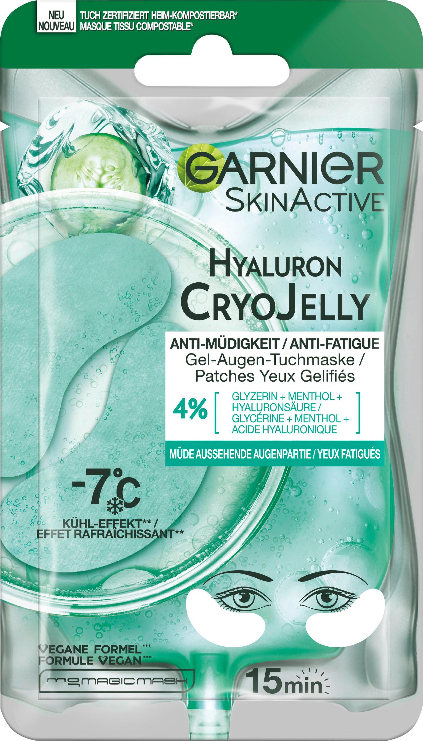 Garnier Skin Active Hyaluron Cryo Jelly Augen-Tuchmaske Gurke
