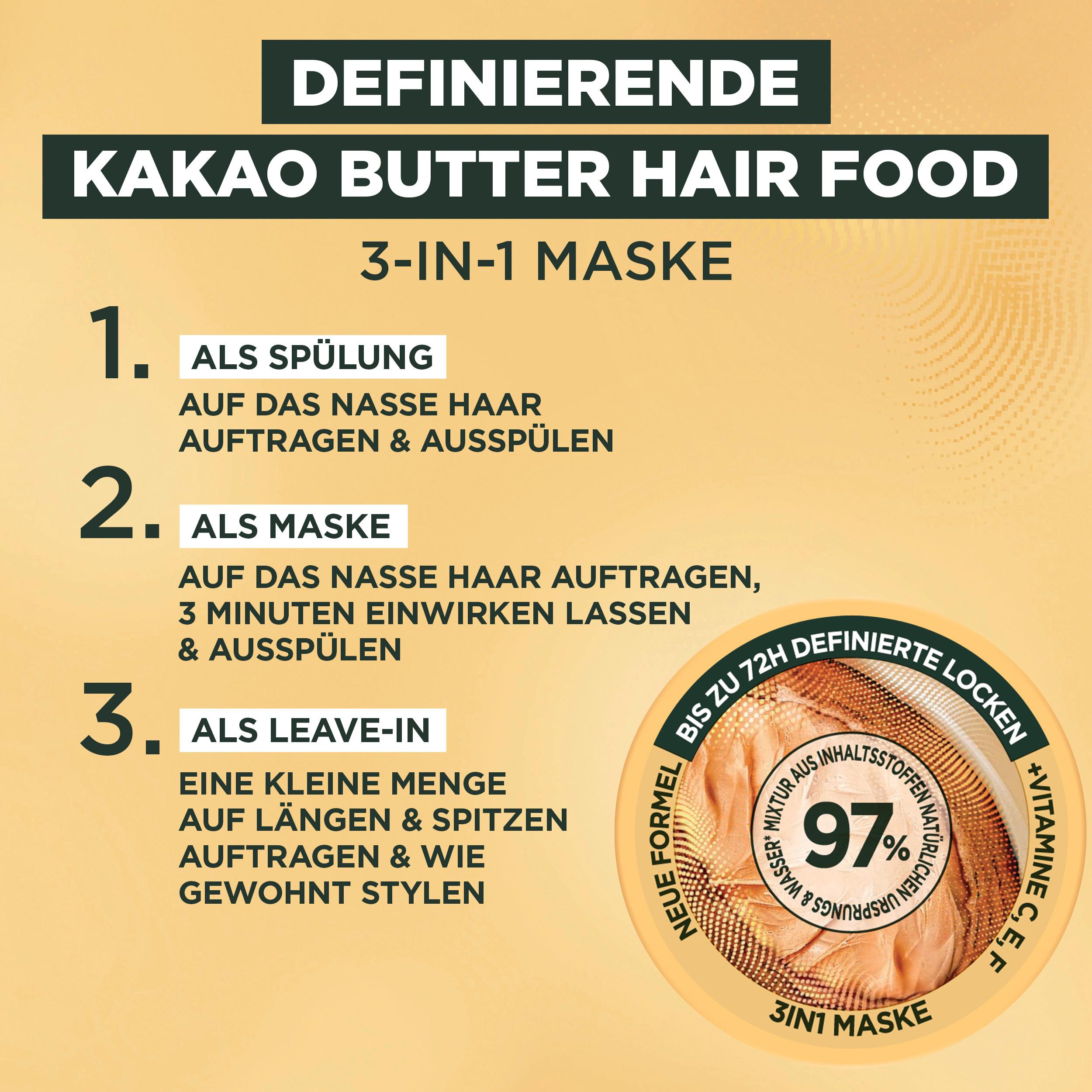 Produktbild Garnier Fructis Maske Hairfood Kakao Butter 7 von 8