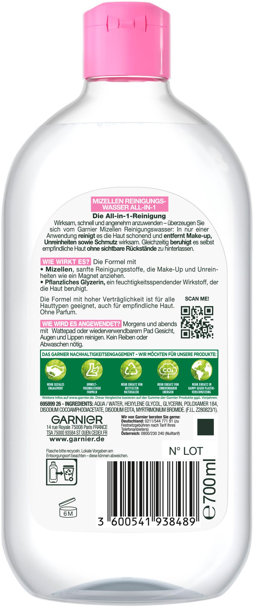 Produktbild Garnier Skin Active Mizellenwasser All-in-1 Sensitive Maxi 2 von 12