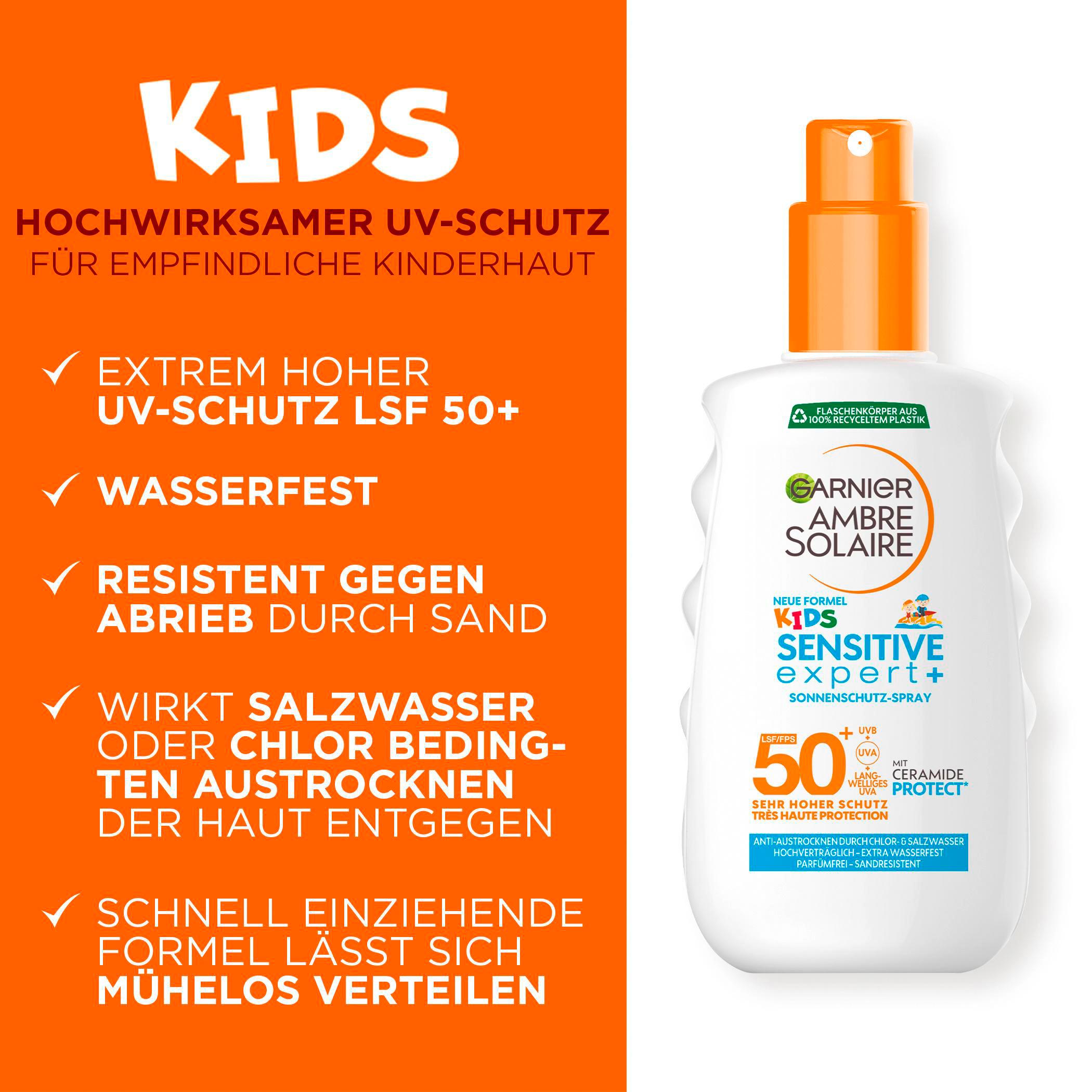 Produktbild Garnier Ambre Solaire Sensitive Kids Sonnenspray LSF50+ 7 von 8