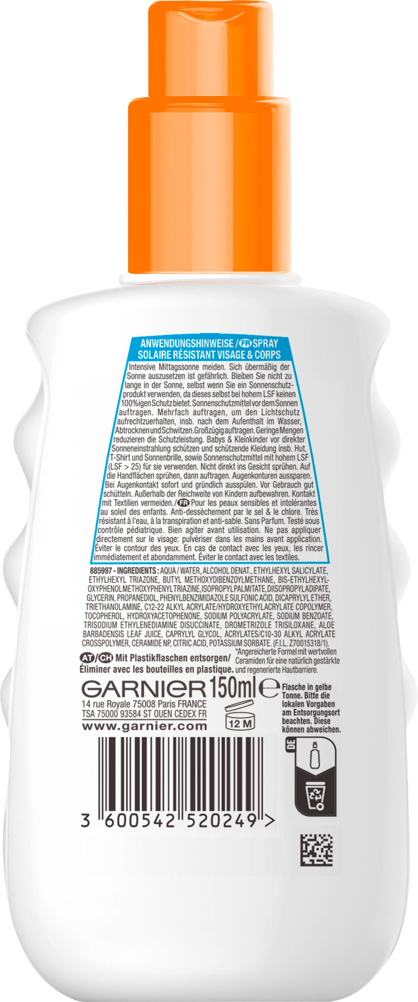 Produktbild Garnier Ambre Solaire Sensitive Kids Sonnenspray LSF50+ 2 von 8