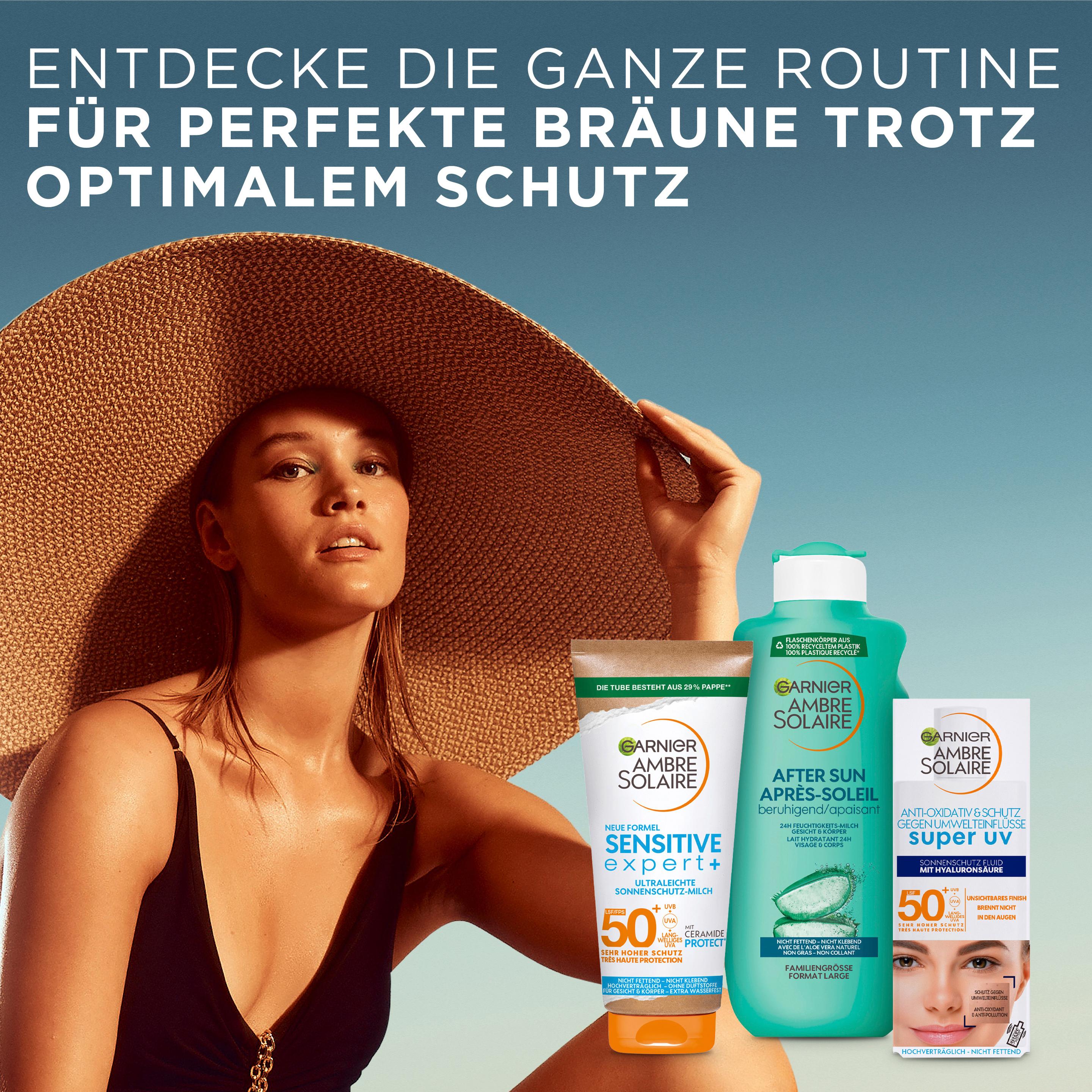 Produktbild Garnier Ambre Solaire Sonnenmilch Sensitiv LSF 50 + 3 von 10