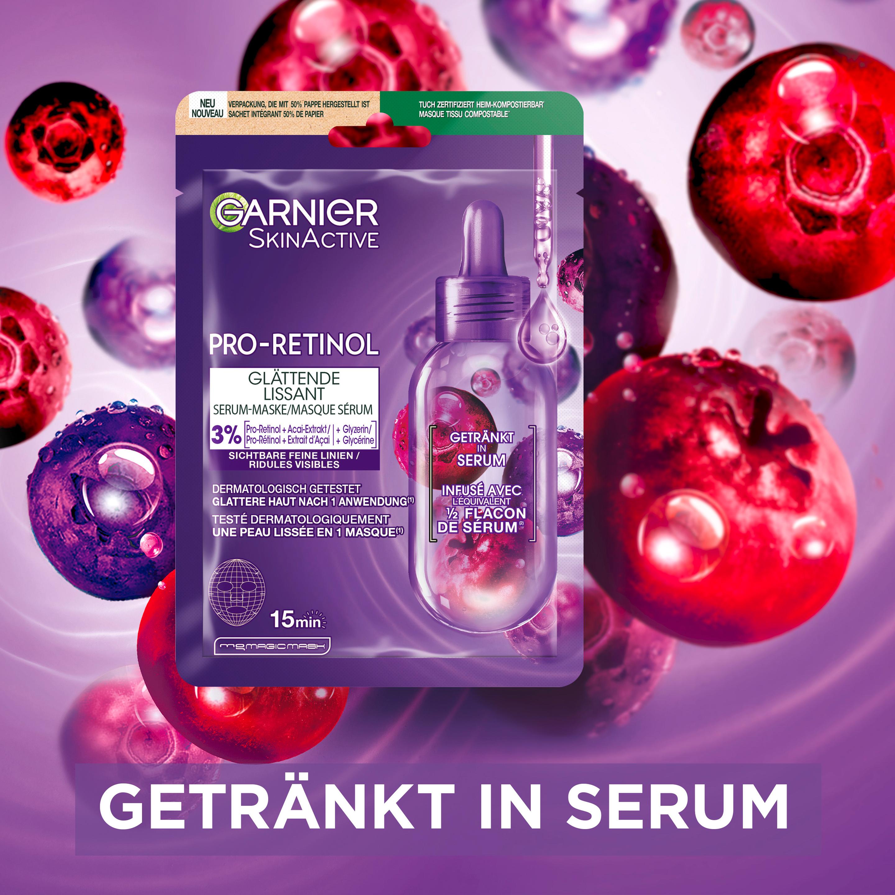 Produktbild GARNIER Pro-Retinol Glättende Serum-Maske 3 von 13