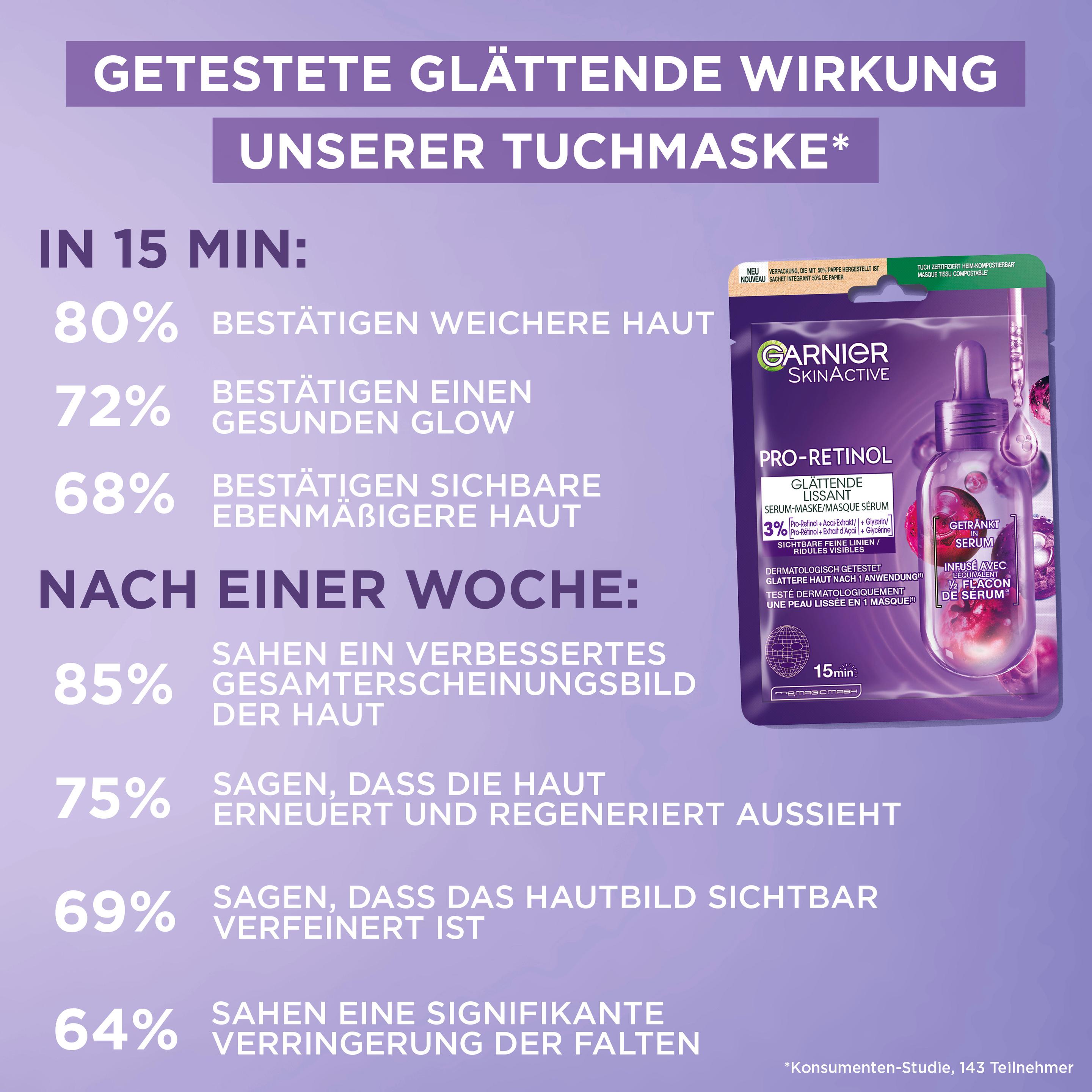 Produktbild GARNIER Pro-Retinol Glättende Serum-Maske 4 von 13