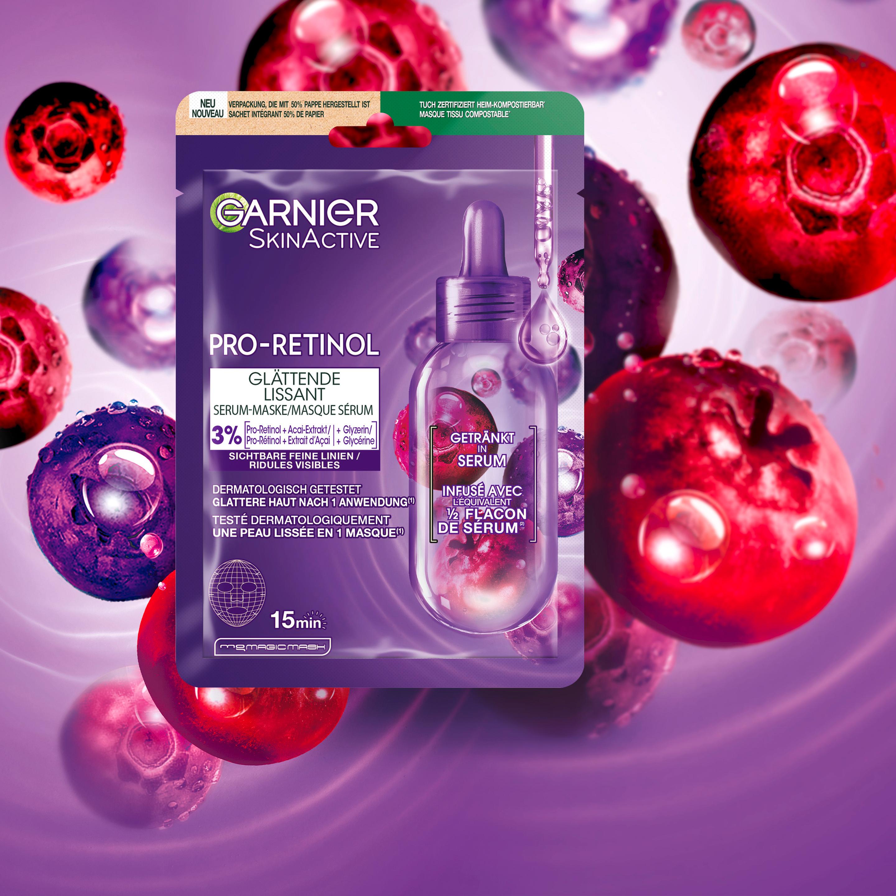 Produktbild GARNIER Pro-Retinol Glättende Serum-Maske 7 von 13