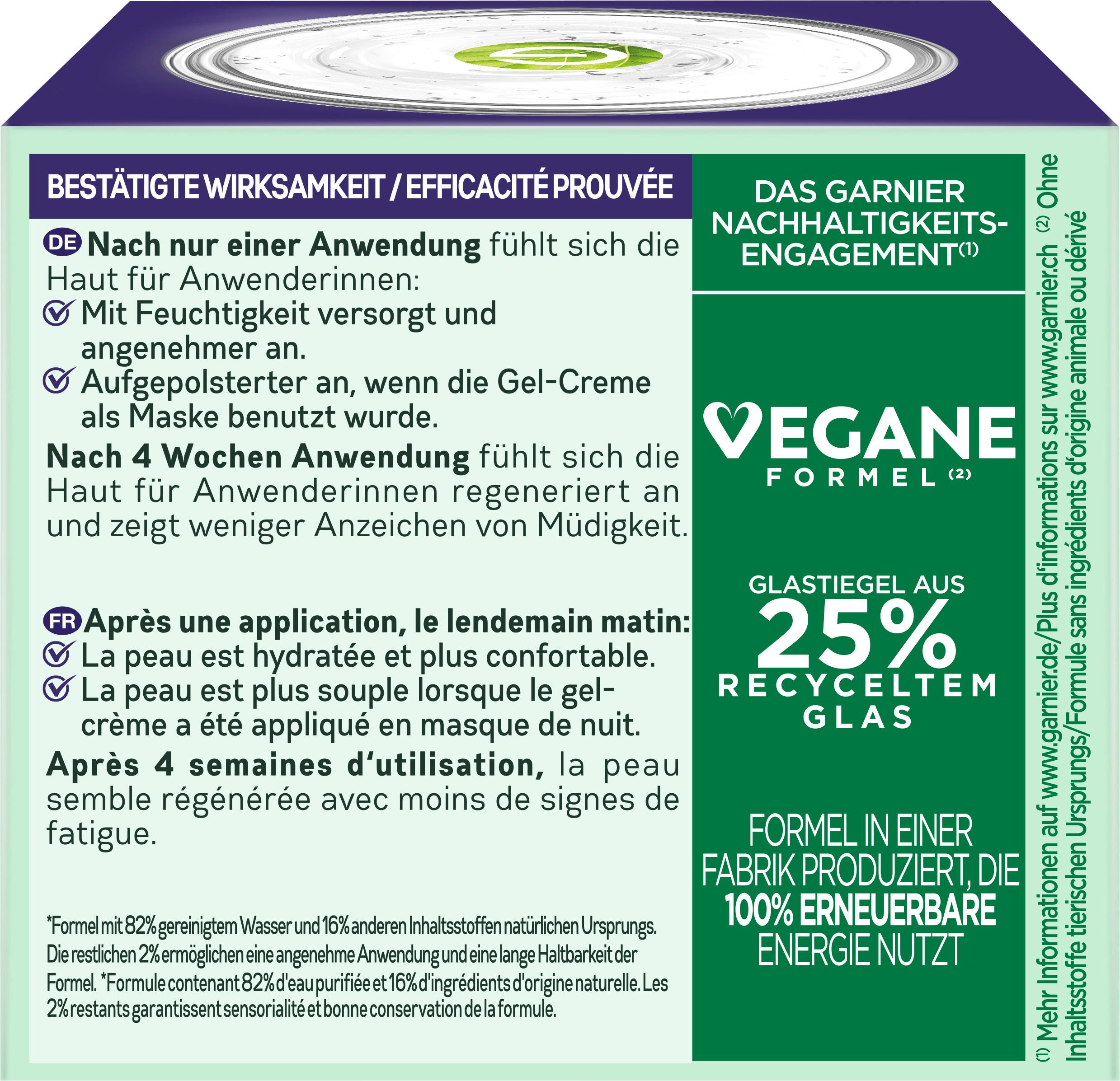 Produktbild Garnier Skin Active Hyaluron Aloe Nacht Gel Creme 3 von 14