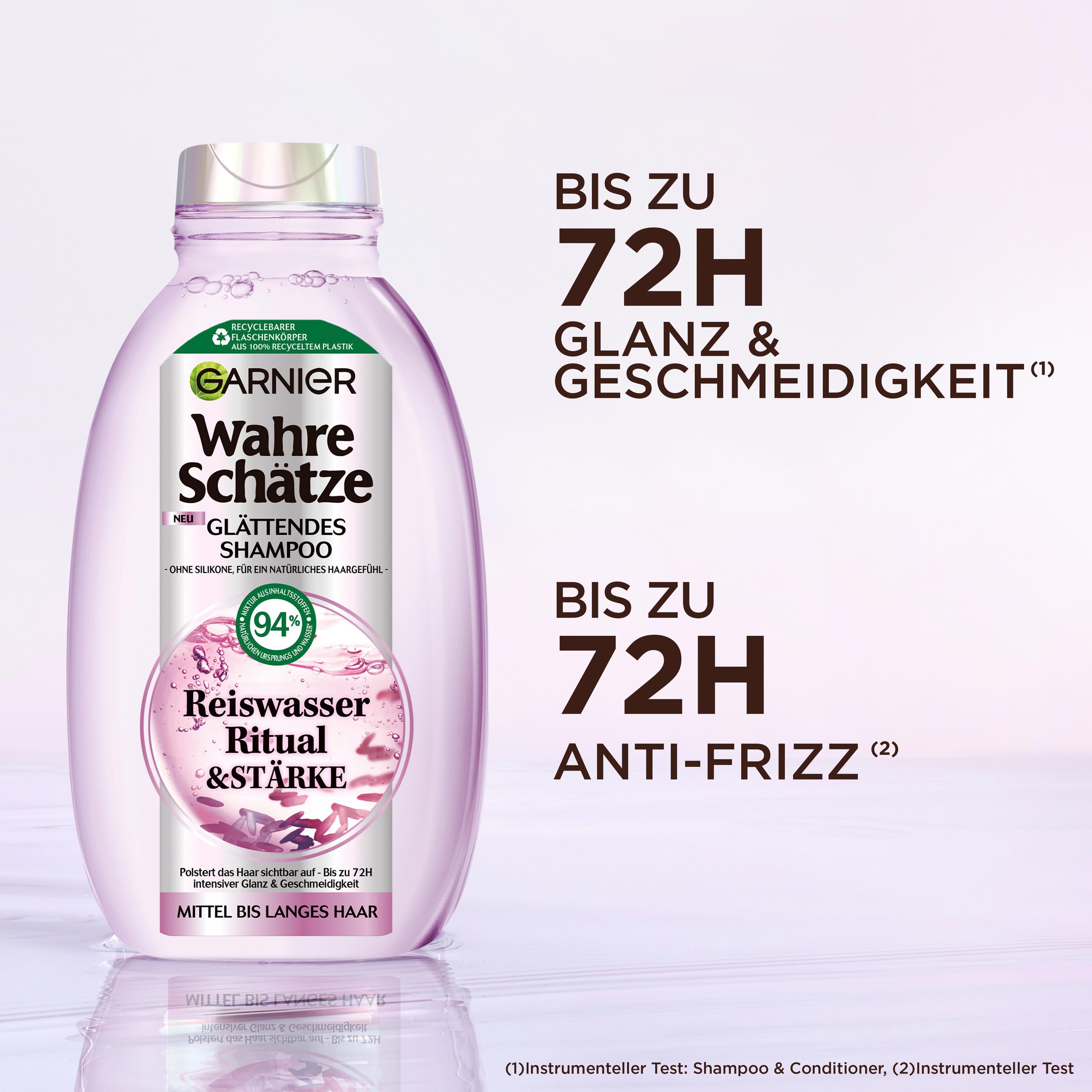 Produktbild Garnier Wahre Schätze Glättendes Shampoo Reiswasser Ritual&Stärke 4 von 6