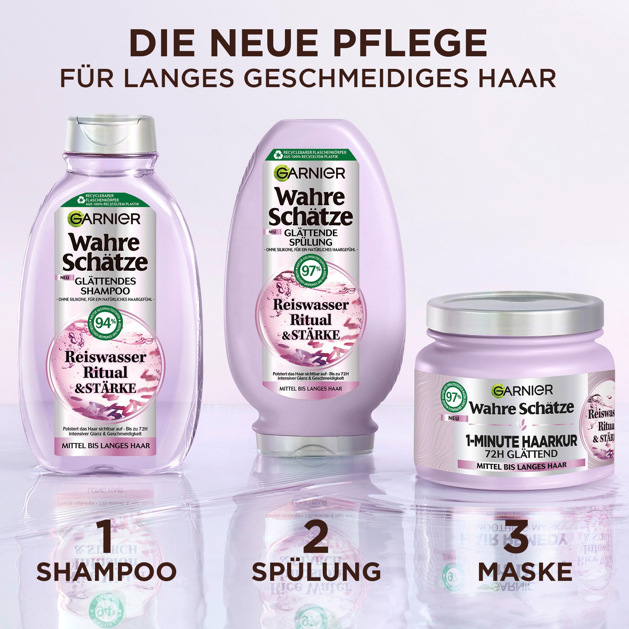 Produktbild Garnier Wahre Schätze Glättendes Shampoo Reiswasser Ritual&Stärke 3 von 6