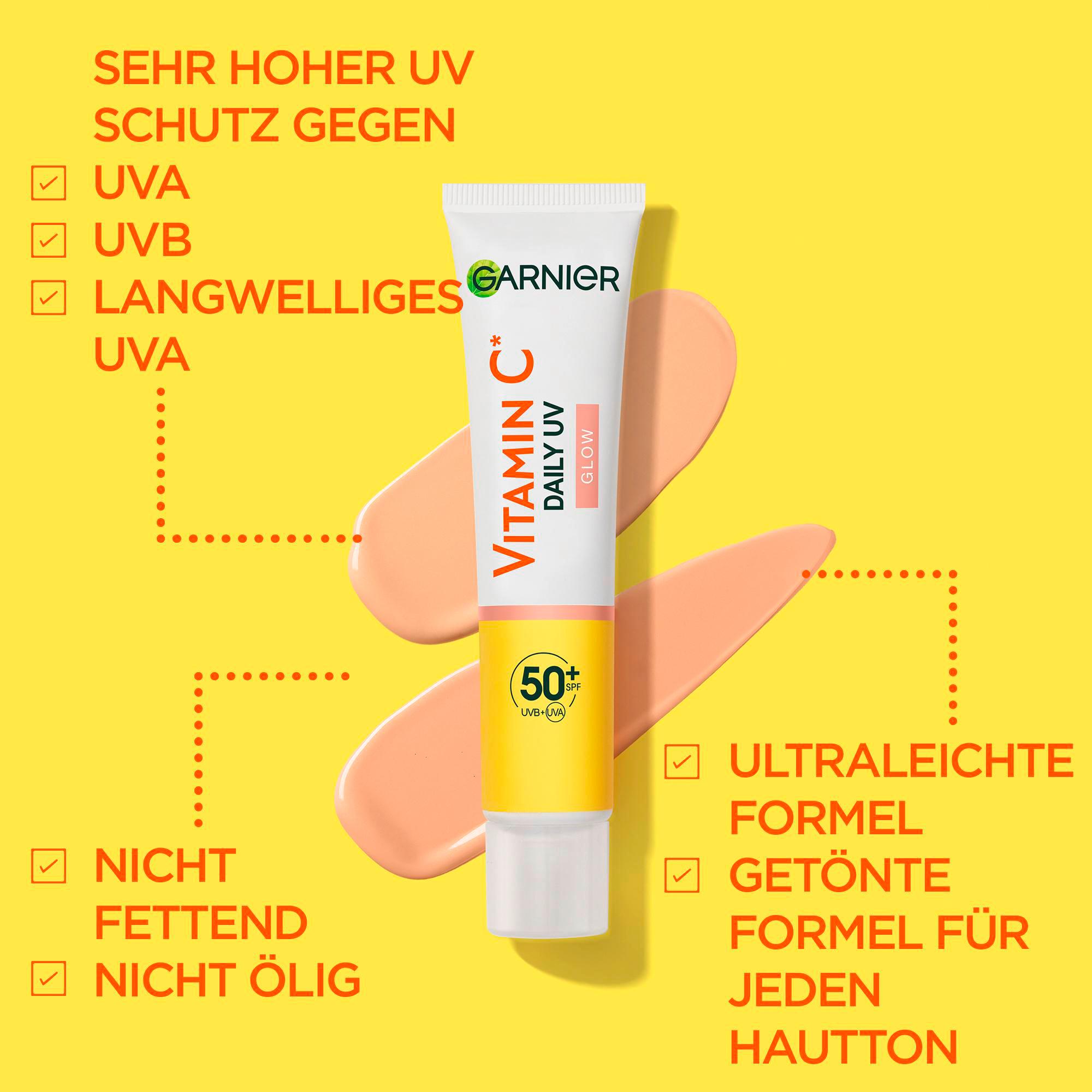 Produktbild Garnier SkinActive Vitamin C Tägliches Sonnenfluid Glow LSF 50+ 16 von 16