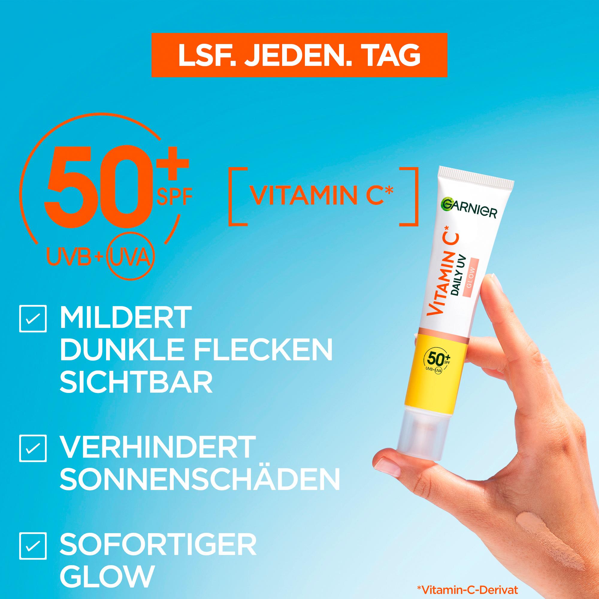 Produktbild Garnier SkinActive Vitamin C Tägliches Sonnenfluid Glow LSF 50+ 13 von 16