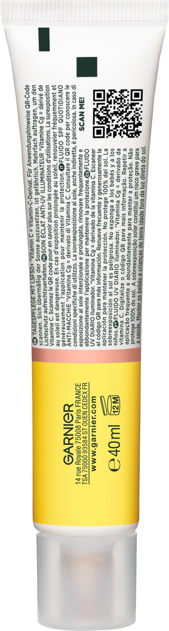 Produktbild Garnier SkinActive Vitamin C Tägliches Sonnenfluid Glow LSF 50+ 3 von 16