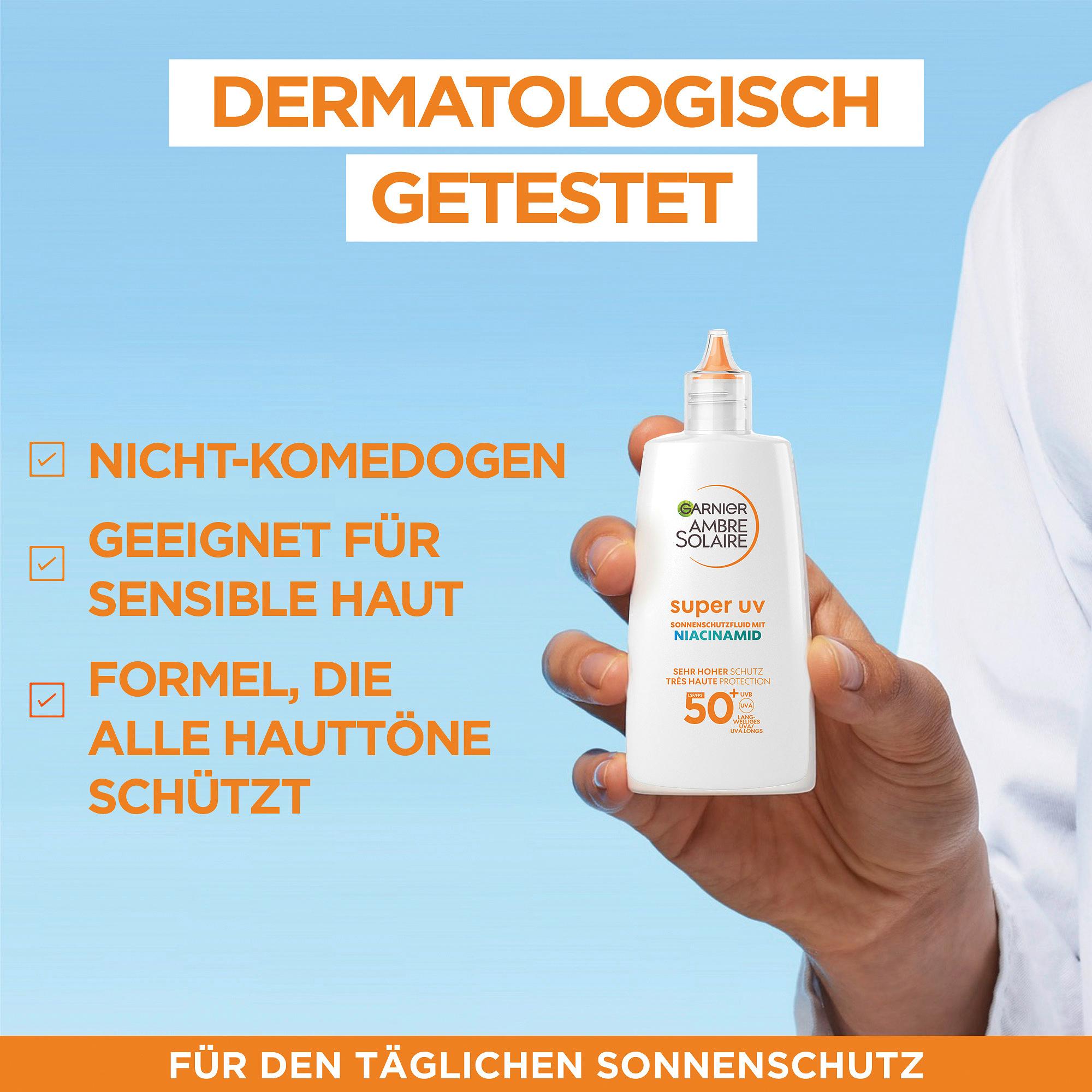 Produktbild Garnier Ambre Solaire super UV Niacinamid Sonnenschutzfluid LSF 50+ 13 von 15