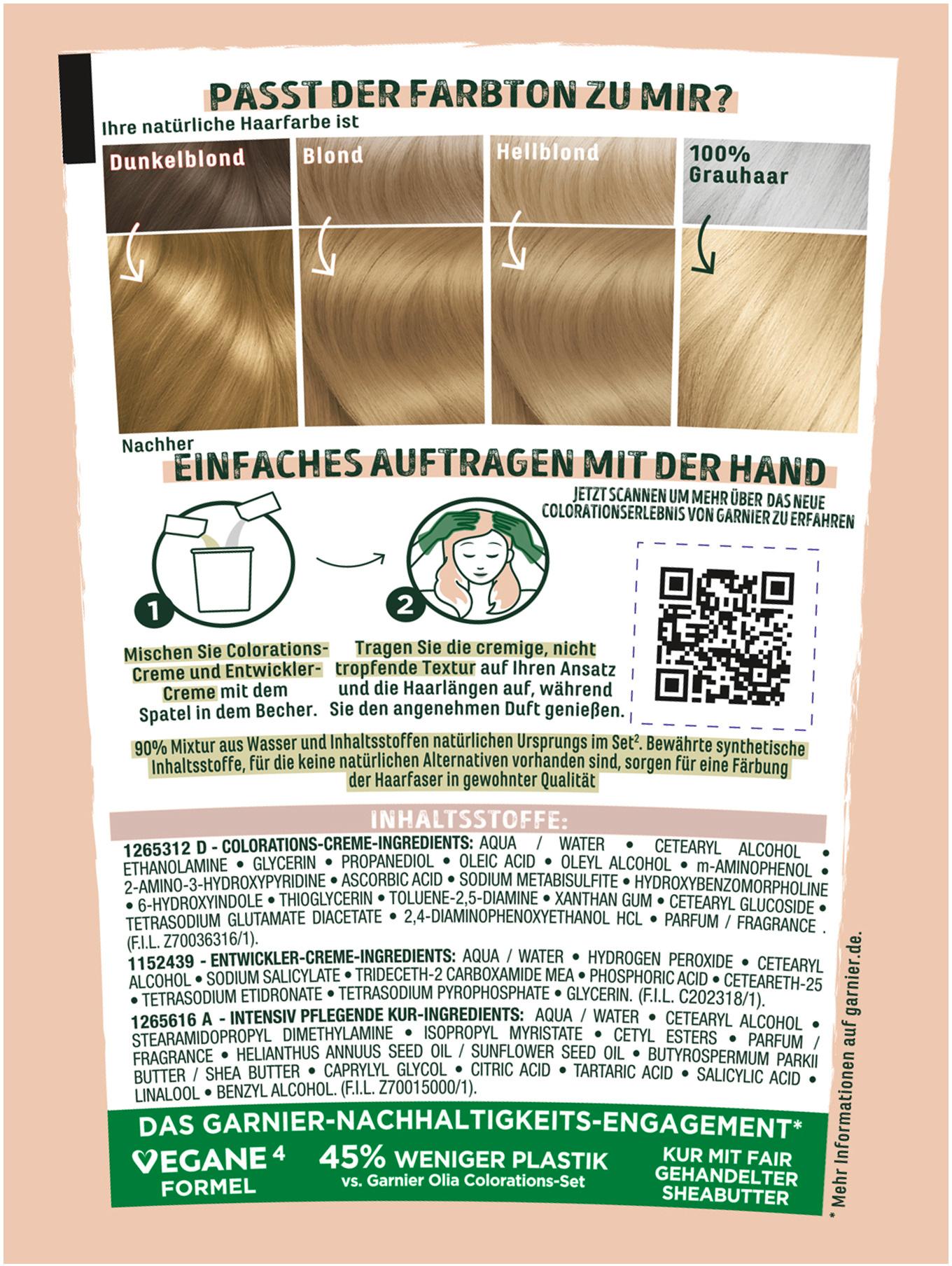 Produktbild Garnier Good Dauerhafte Haarfarbe 8.13 Warmes Dämmerungs-Beige 3 von 4