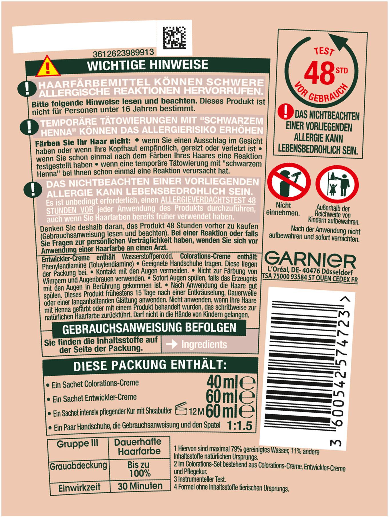 Produktbild Garnier Good Dauerhafte Haarfarbe 8.13 Warmes Dämmerungs-Beige 2 von 4