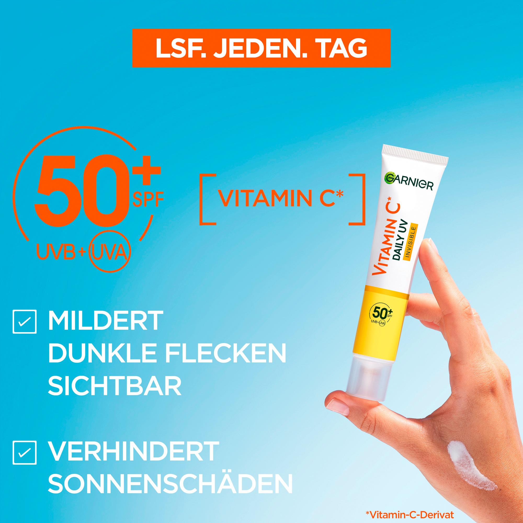Produktbild Garnier SkinActive Vitamin C Tägliches Sonnenfluid Invisible LSF 50+ 13 von 15