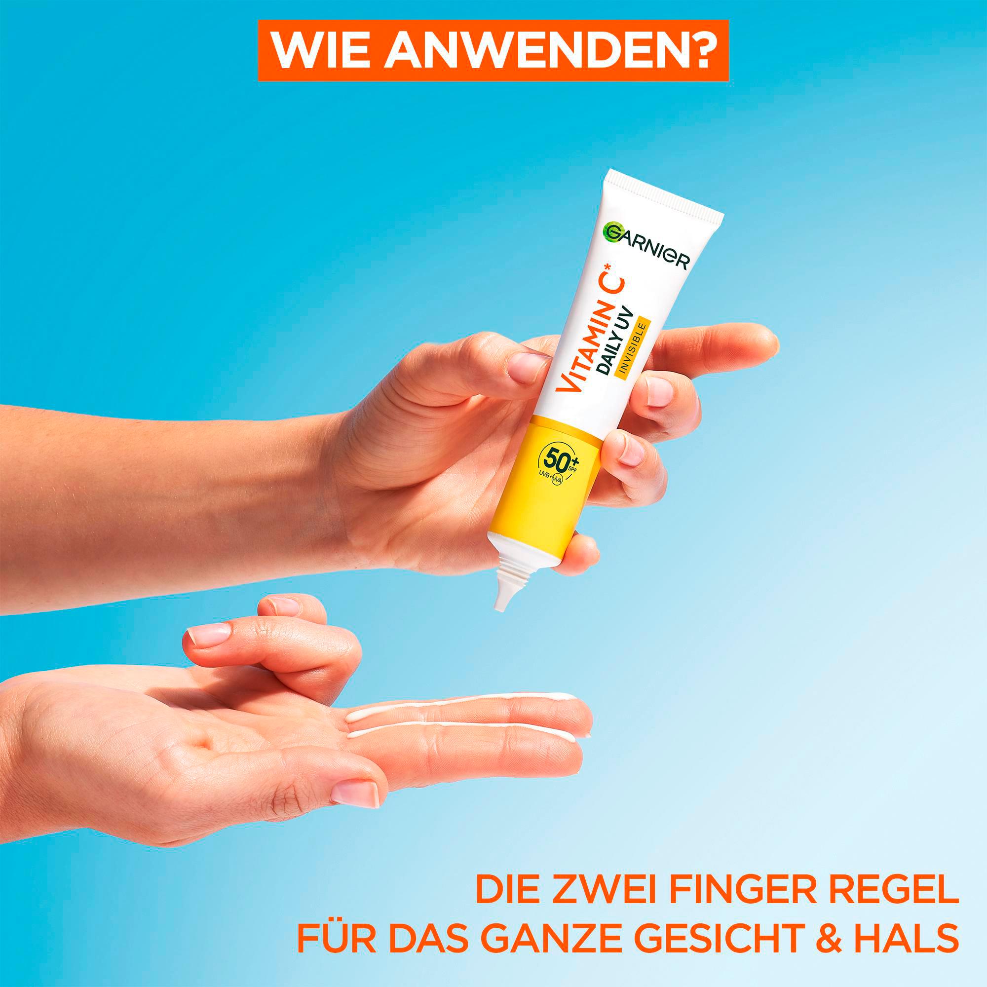 Produktbild Garnier SkinActive Vitamin C Tägliches Sonnenfluid Invisible LSF 50+ 7 von 15