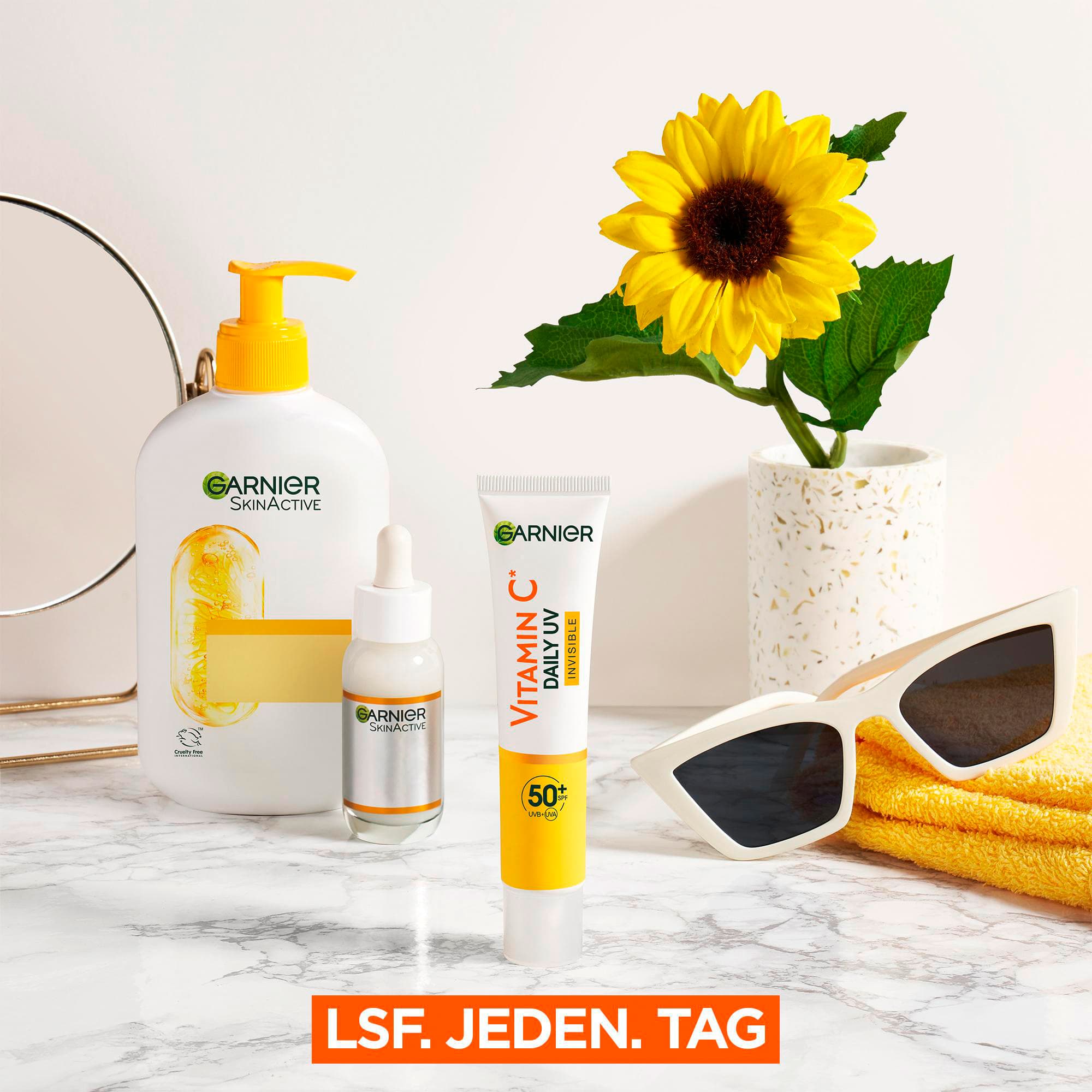Produktbild Garnier SkinActive Vitamin C Tägliches Sonnenfluid Invisible LSF 50+ 4 von 15