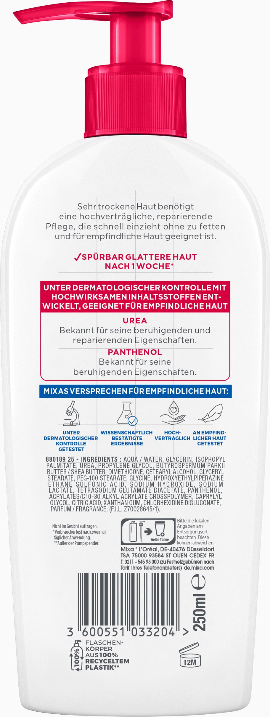 Produktbild Mixa Urea Cica Repair Body Milk 2 von 12