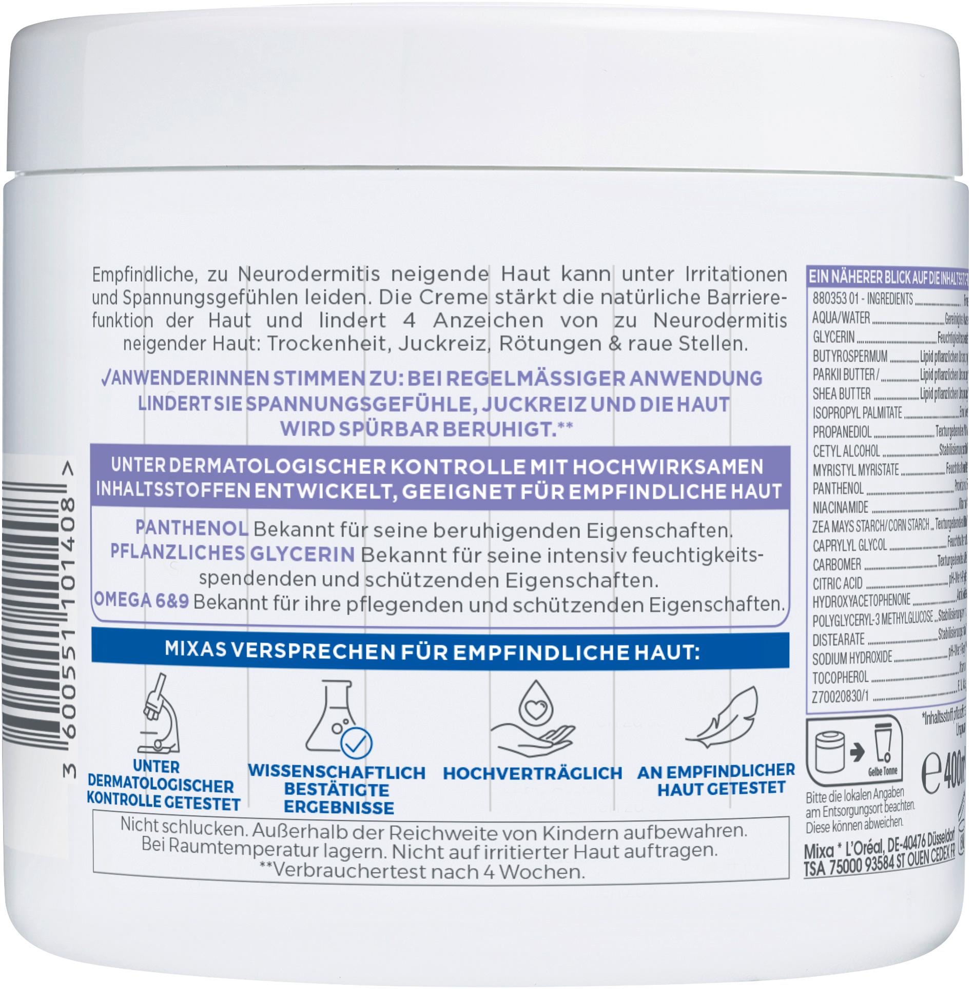 Produktbild Mixa Panthenol Comfort hautberuhigende Creme 2 von 12