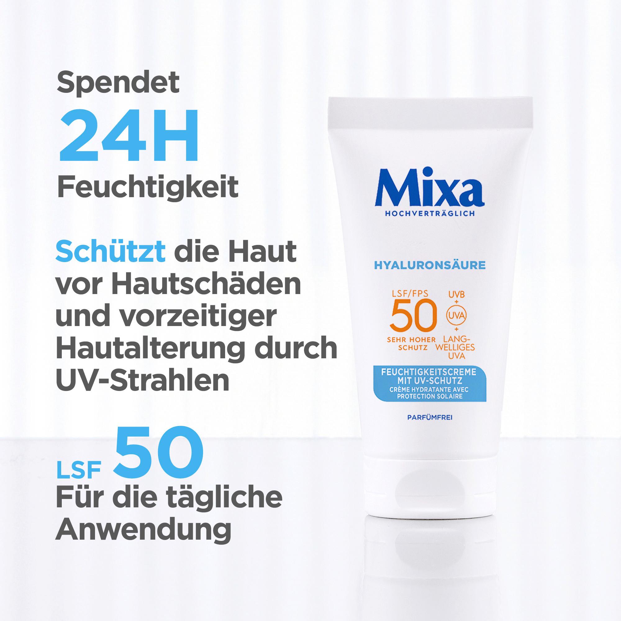 Produktbild Mixa Feuchtigkeitscreme mit UV-Schutz Hyaluronsäure LSF50 10 von 12