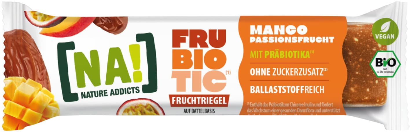 NA! Bio Frubiotic Fruchtriegel Mango Passionsfrucht