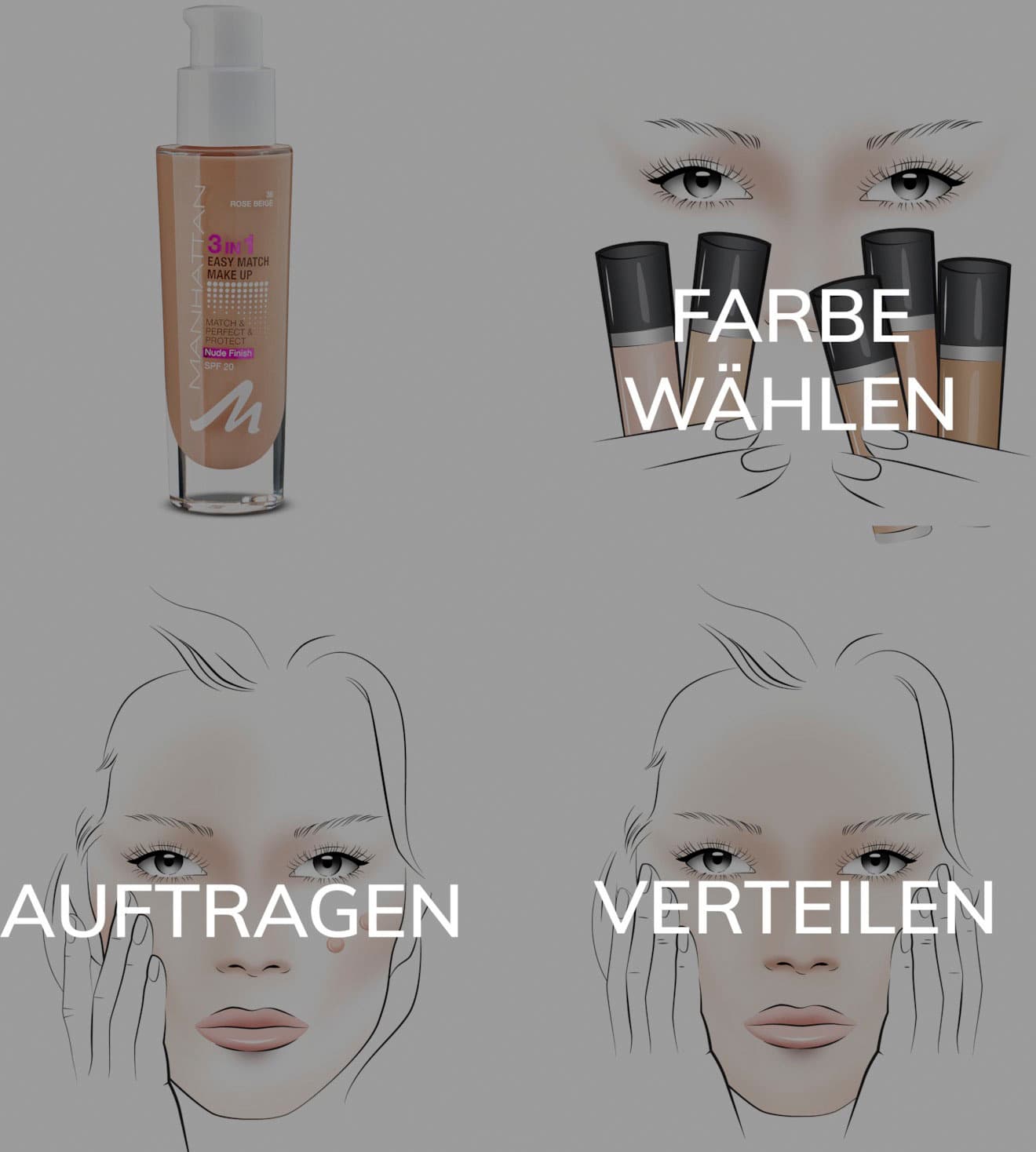 Produktbild MANHATTAN COSMETICS 3in1 Easy Match Make Up 3 von 7