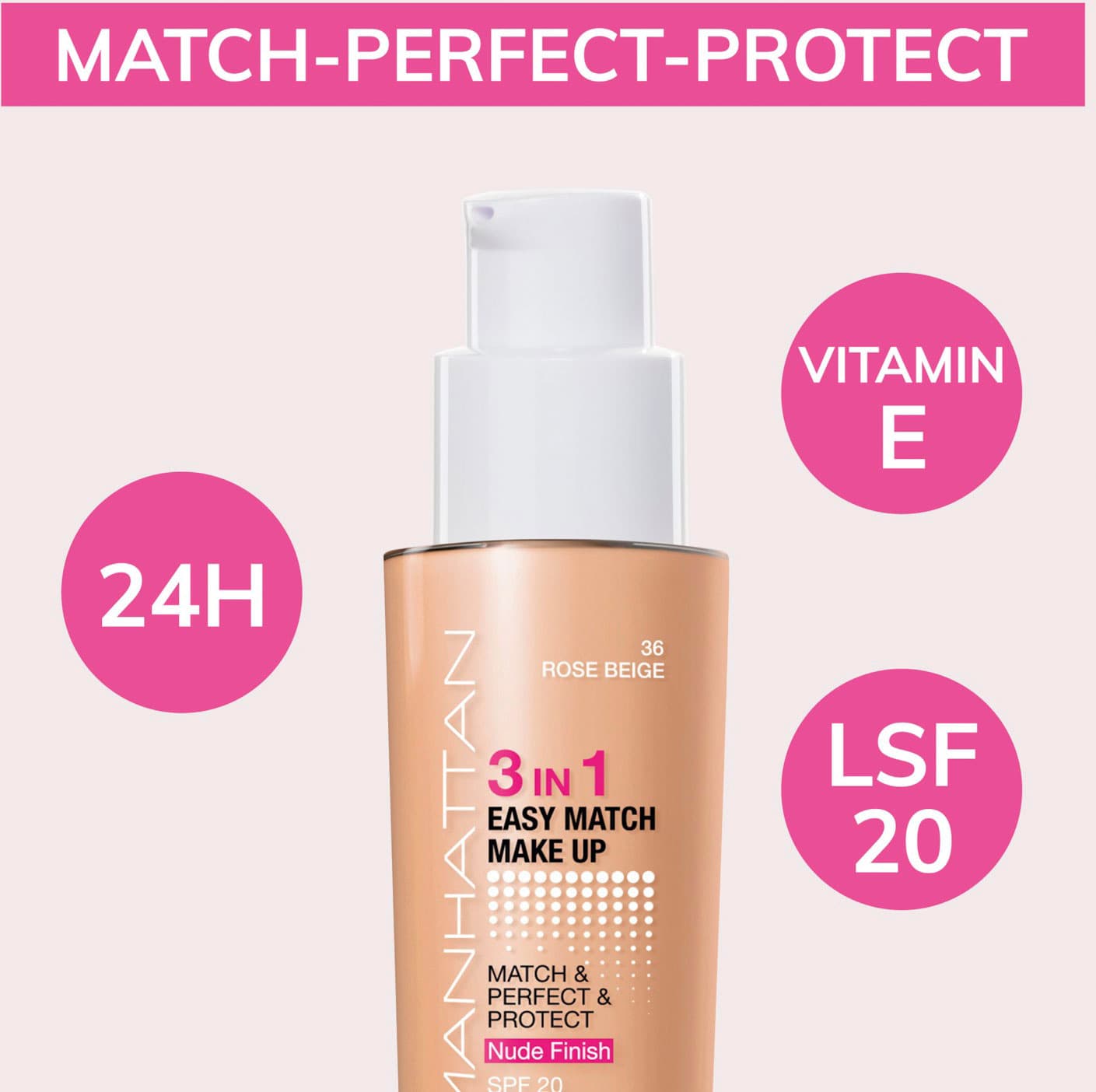 Produktbild MANHATTAN COSMETICS 3in1 Easy Match Make Up 5 von 7
