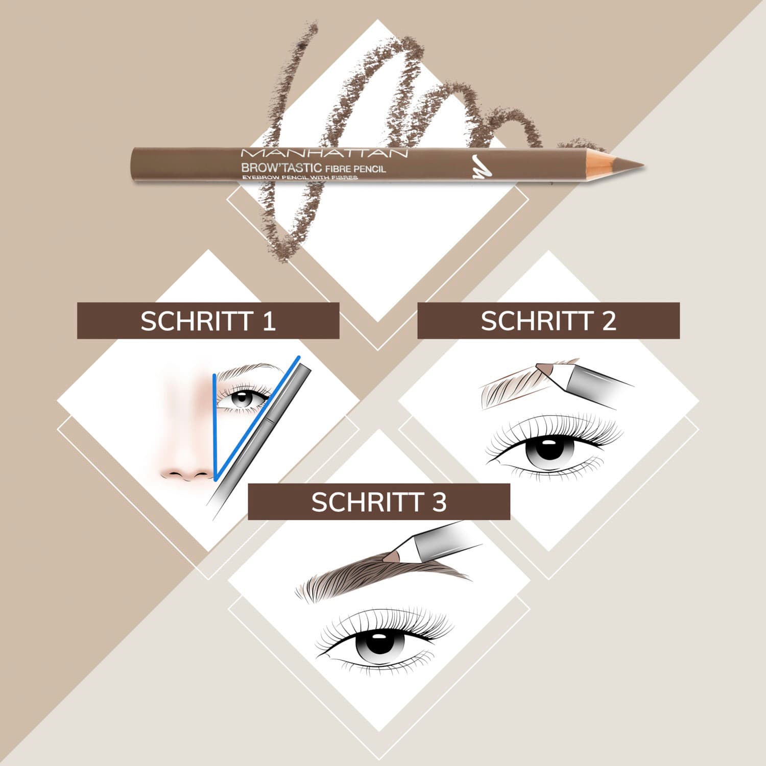 Produktbild MANHATTAN COSMETICS Brow'tastic Fibre Pencil 4 von 6