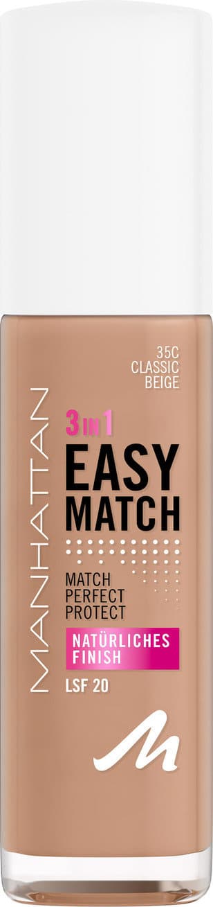 MANHATTAN COSMETICS Easy Match Foundation LSF 20