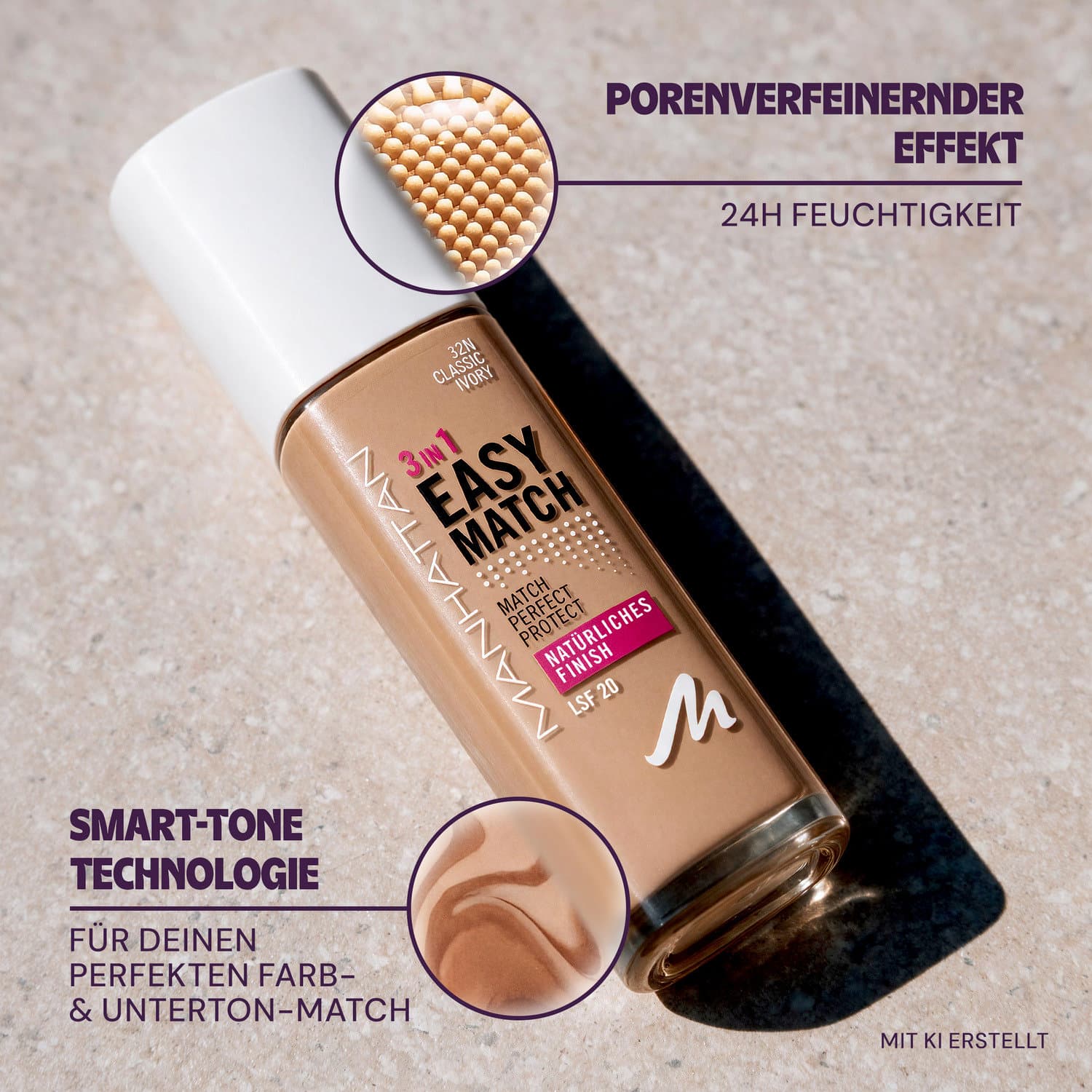 MANHATTAN COSMETICS Easy Match Foundation LSF 20