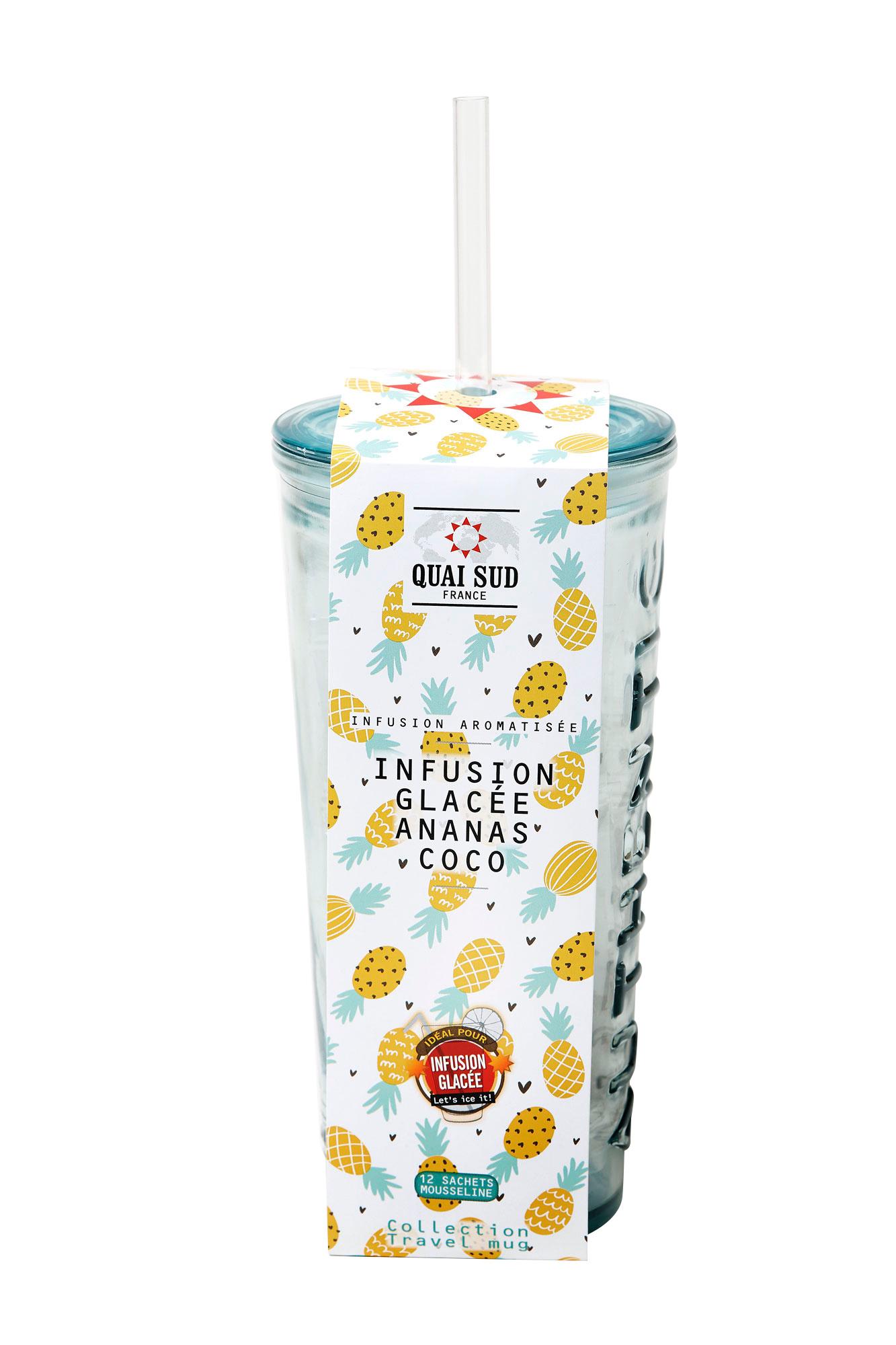 Quai Sud Kräutertee für Eistee Ananas Kokos in Travel Mug